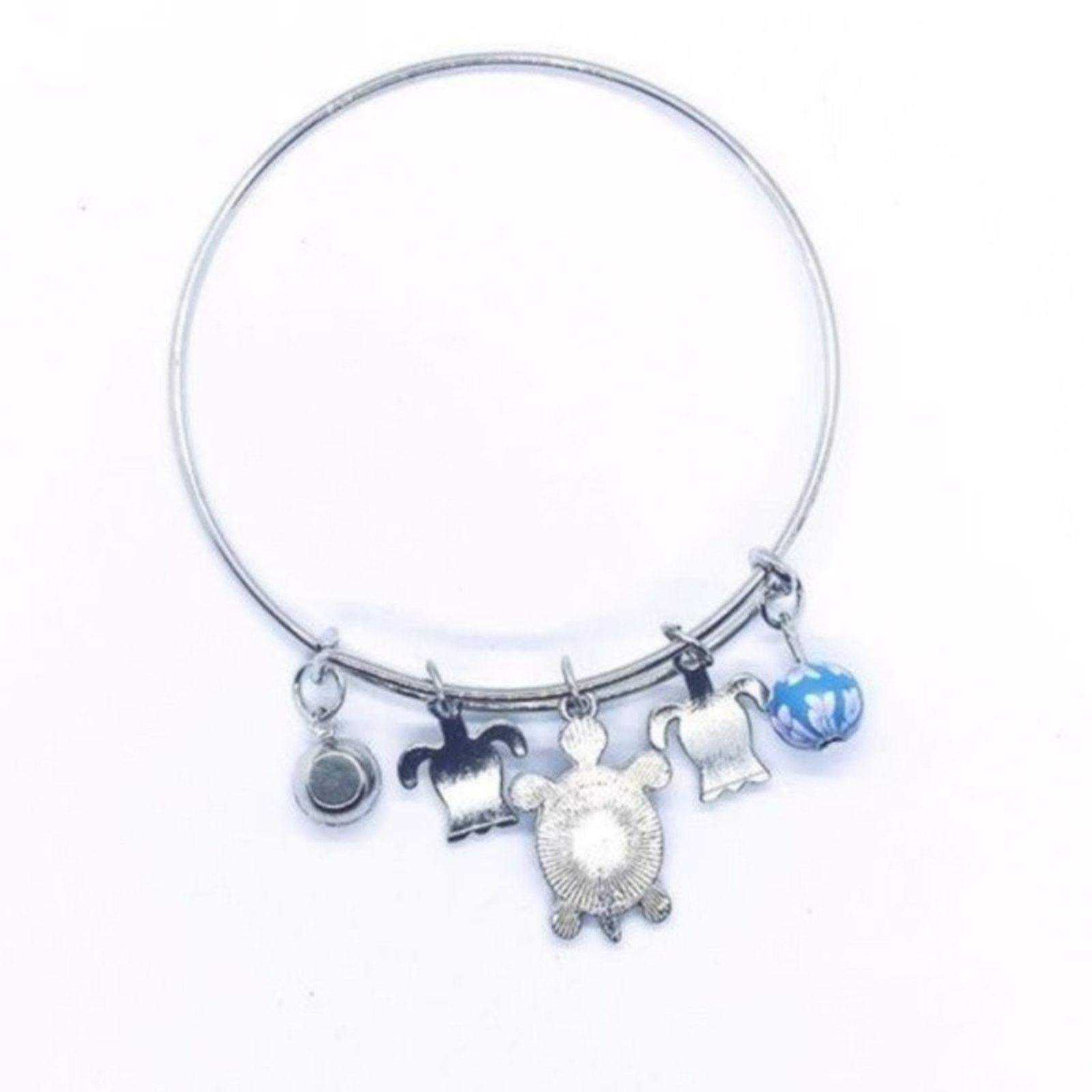 Other Beaded Sea Turtle Charm Colorful Bangle Bracelet Size ONE SIZE - 5 Thumbnail