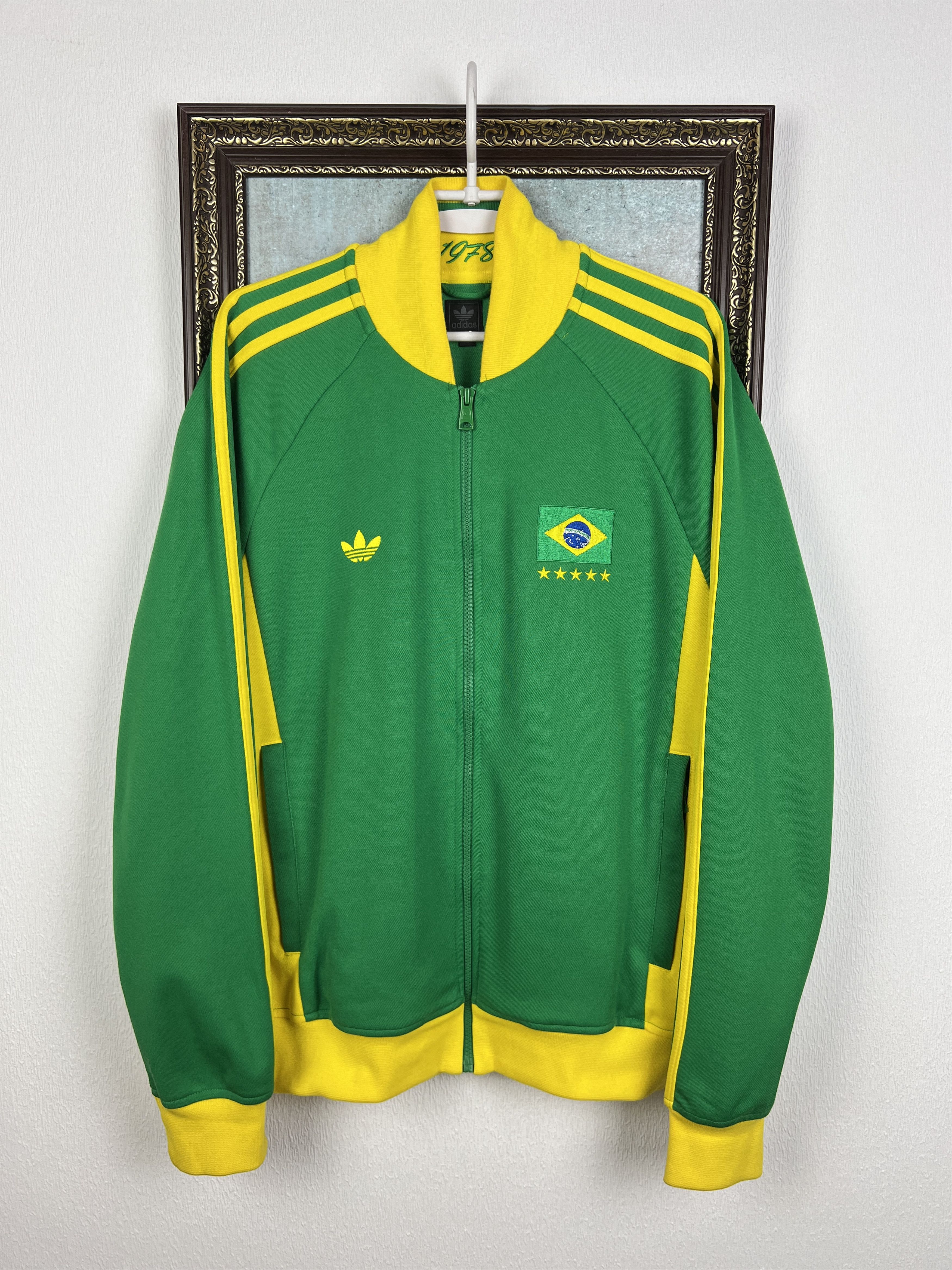 Adidas Originals Brazil Football Jacket Soccer World Cup Track Top Size US M / EU 48-50 / 2 - 1 Thumbnail