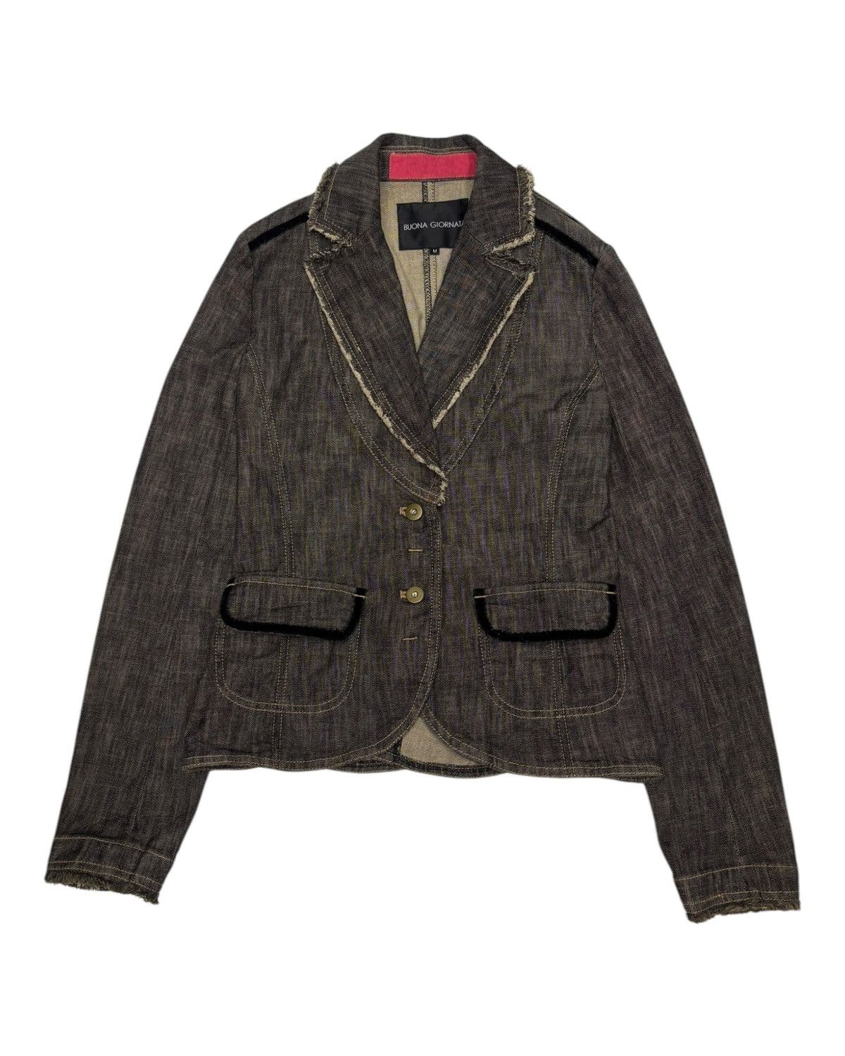 If Six Was Nine × Japanese Brand VINTAGE BUONA GIORNATA CROPPED PATTERN JACKET Size S / US 4 / IT 40 - 1 Thumbnail