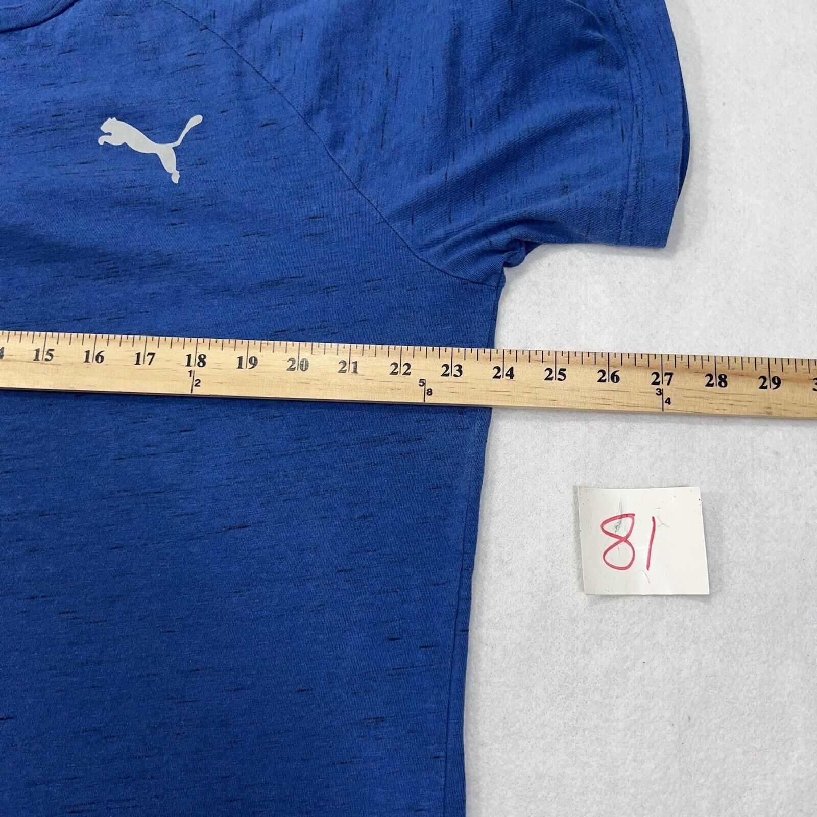 Puma PUMA XL Short Sleeve Blue Athletic T Shirt White Brand Logo Size US XL / EU 56 / 4 - 7 Thumbnail