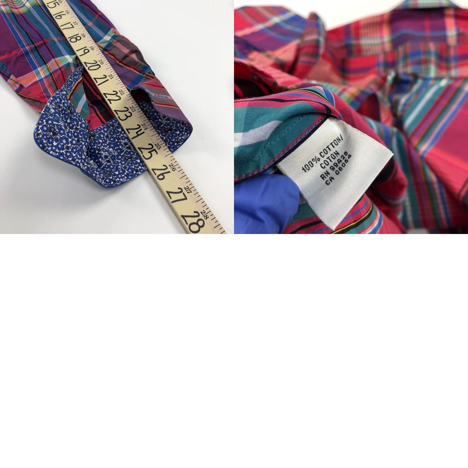BUGATCHI Bugatchi Uomo Shirt Button-Up Plaid Cotton Classic Fit Long Sleeve Casual Collar 14/14.5 Mens Regular Size Multicolor Size US M / EU 48-50 / 2 - 8 Thumbnail