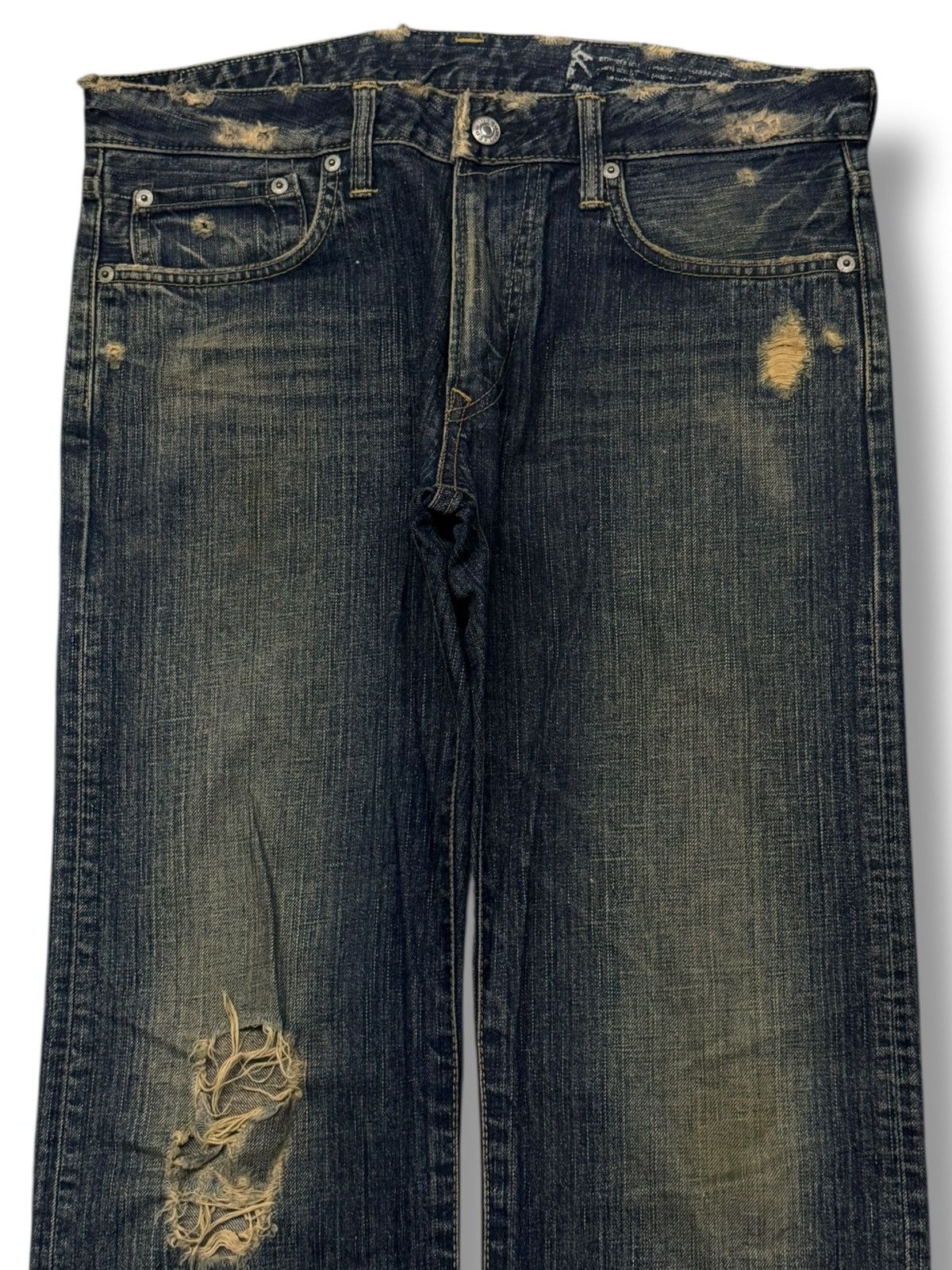 Edwin Vintage 00s EDWIN 502R Japanese Denim Jeans | Vintage Fade Size US 34 / EU 50 - 4 Thumbnail