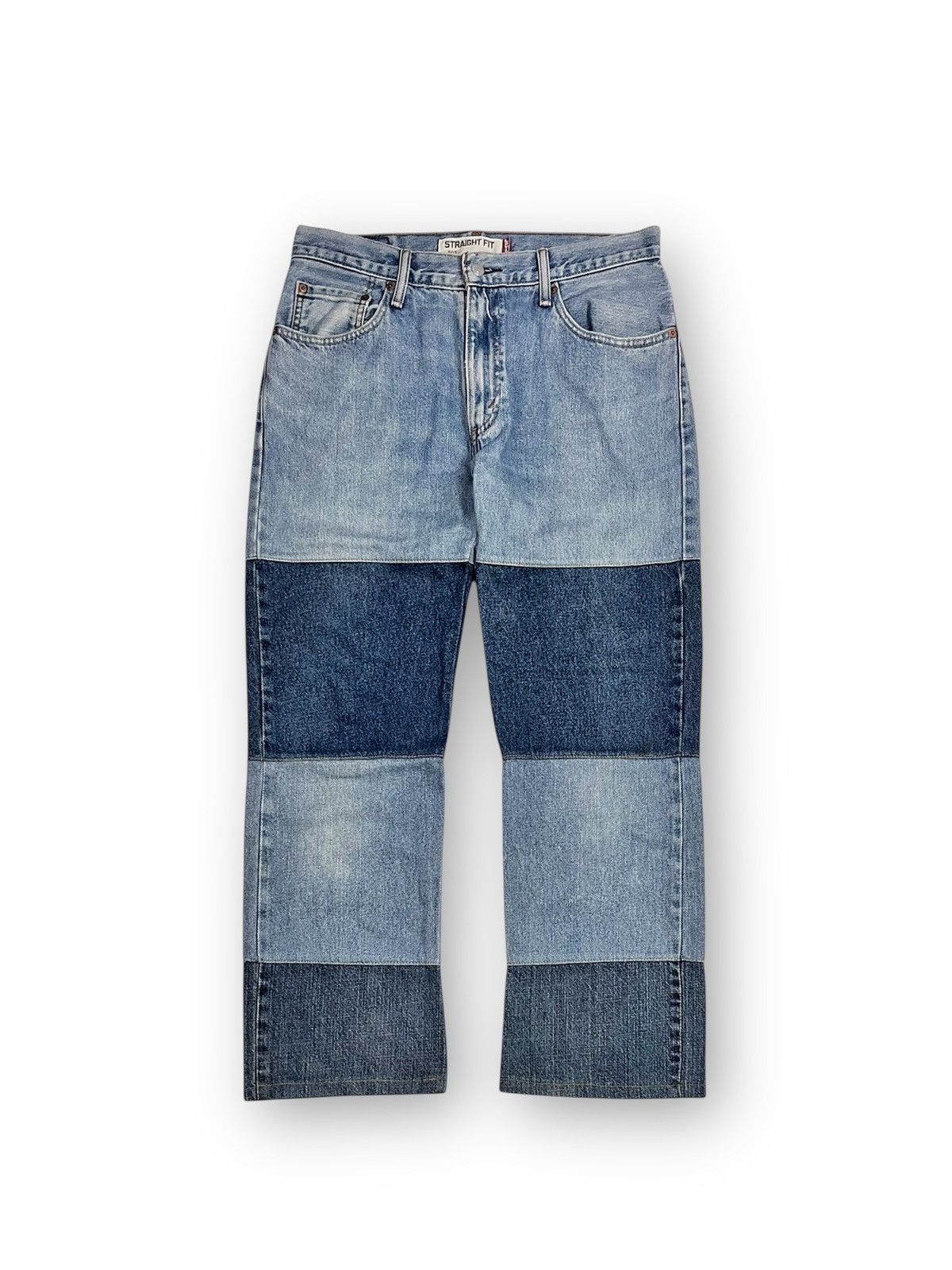 Levi's 2010 Levi's 505 Two Tone Patchwork Denim Pants Size US 32 / EU 48 - 2 Thumbnail
