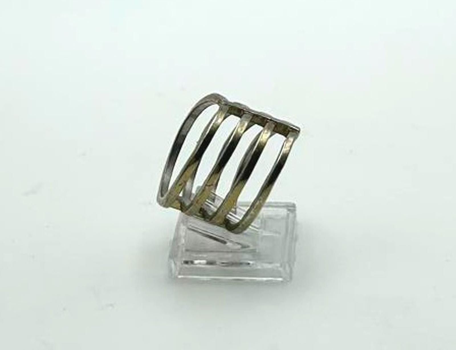 Designer Vintage Industrial Ring - Silver Tone Streetwear Jewelry Size ONE SIZE - 2 Thumbnail