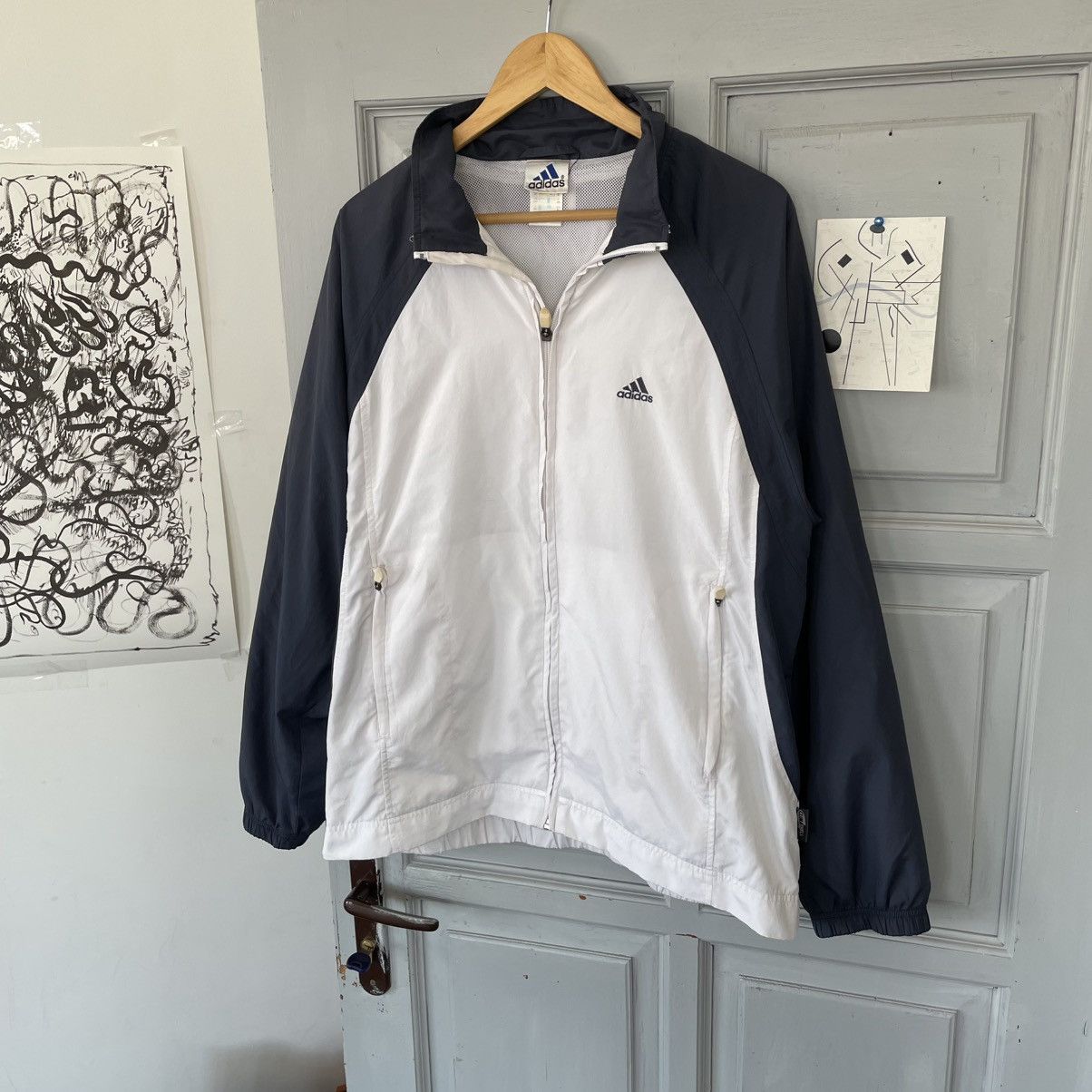 Adidas × Vintage Vintage Tracksuit Zip Up Jacket three Stripe Y2K Size US M / EU 48-50 / 2 - 5 Thumbnail