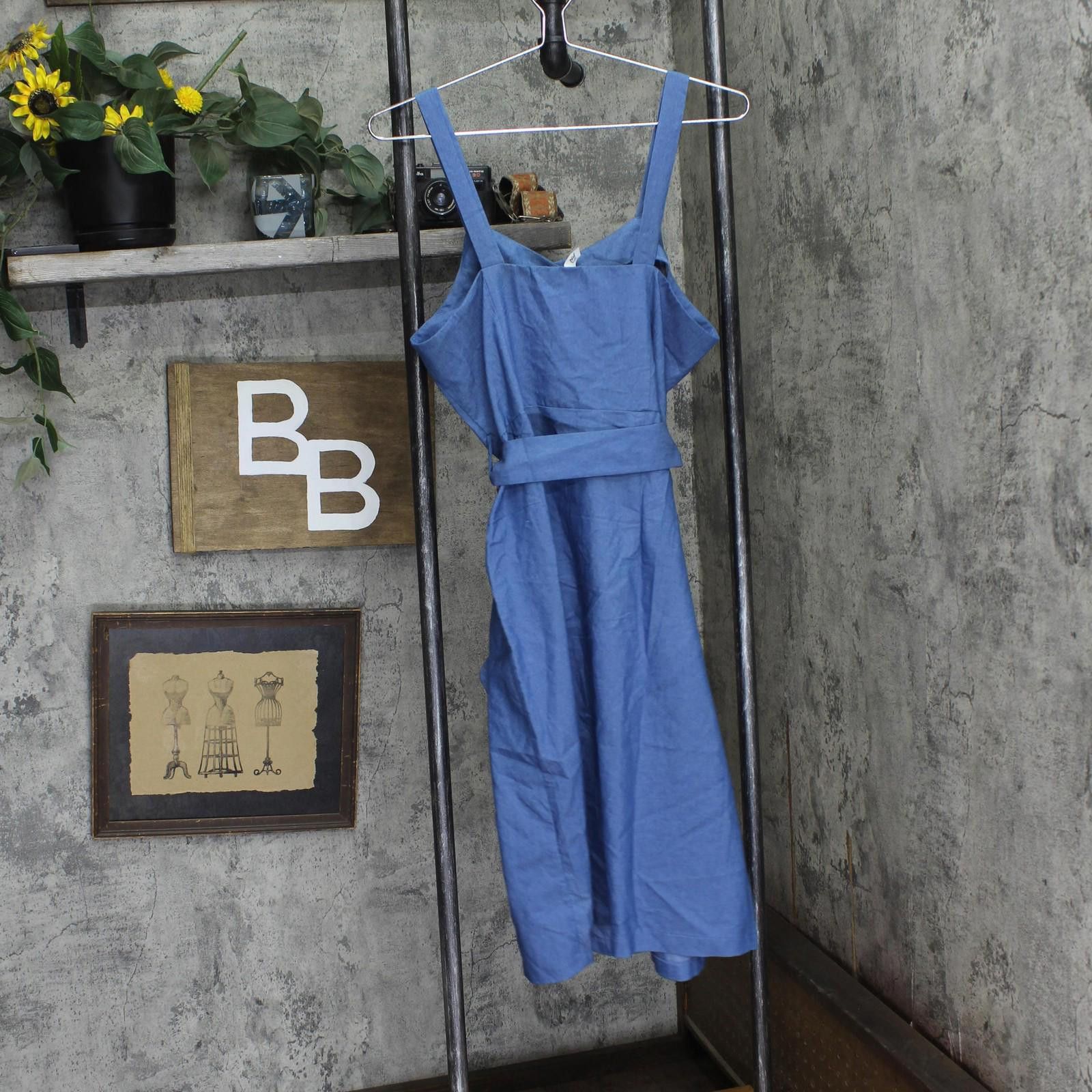 Other Nwt Ny Collection Knee-length Shirtdress Denim Blue Pl Size L / US 10 / IT 46 - 2 Thumbnail