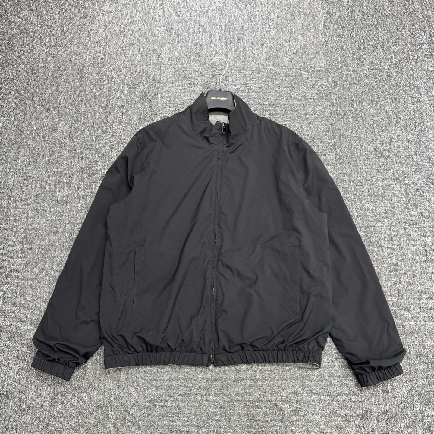 Black Zip-Up Bomber Jacket