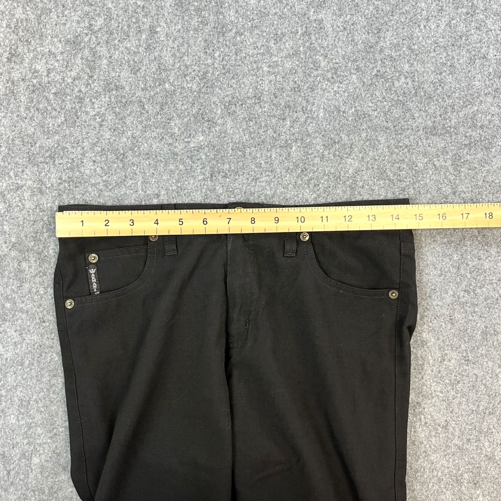 Armani Armani Chino Trousers Womens 10 Black Straight Rise Mid 8.5-10.5in Vintage Italy Casual Workwear Size 32" / US 10 / IT 46 - 7 Thumbnail