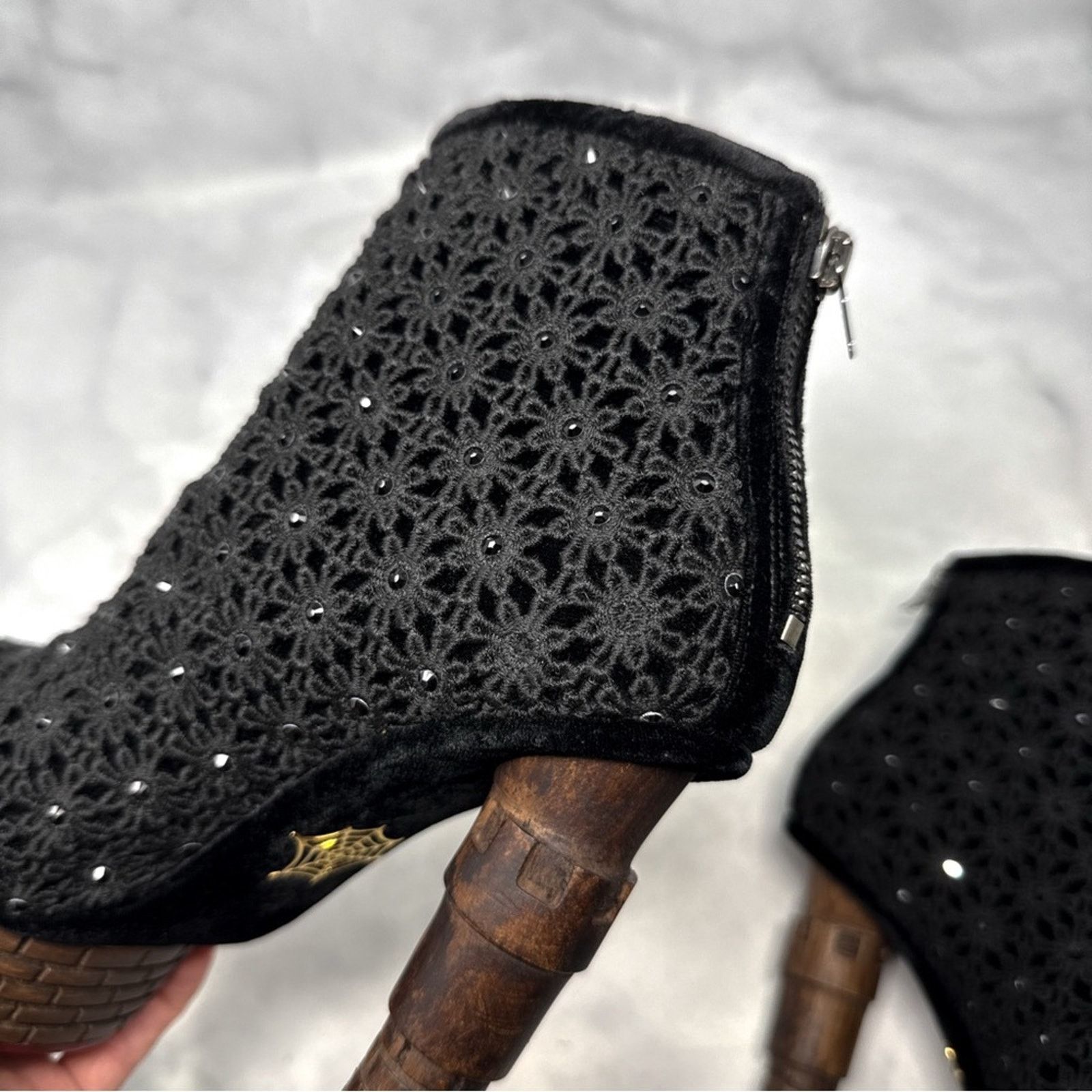 Charlotte Olympia Charlotte Olympia Damsel Castle Tower Crochet Platform Boots Size US 8 / IT 38 - 9 Thumbnail