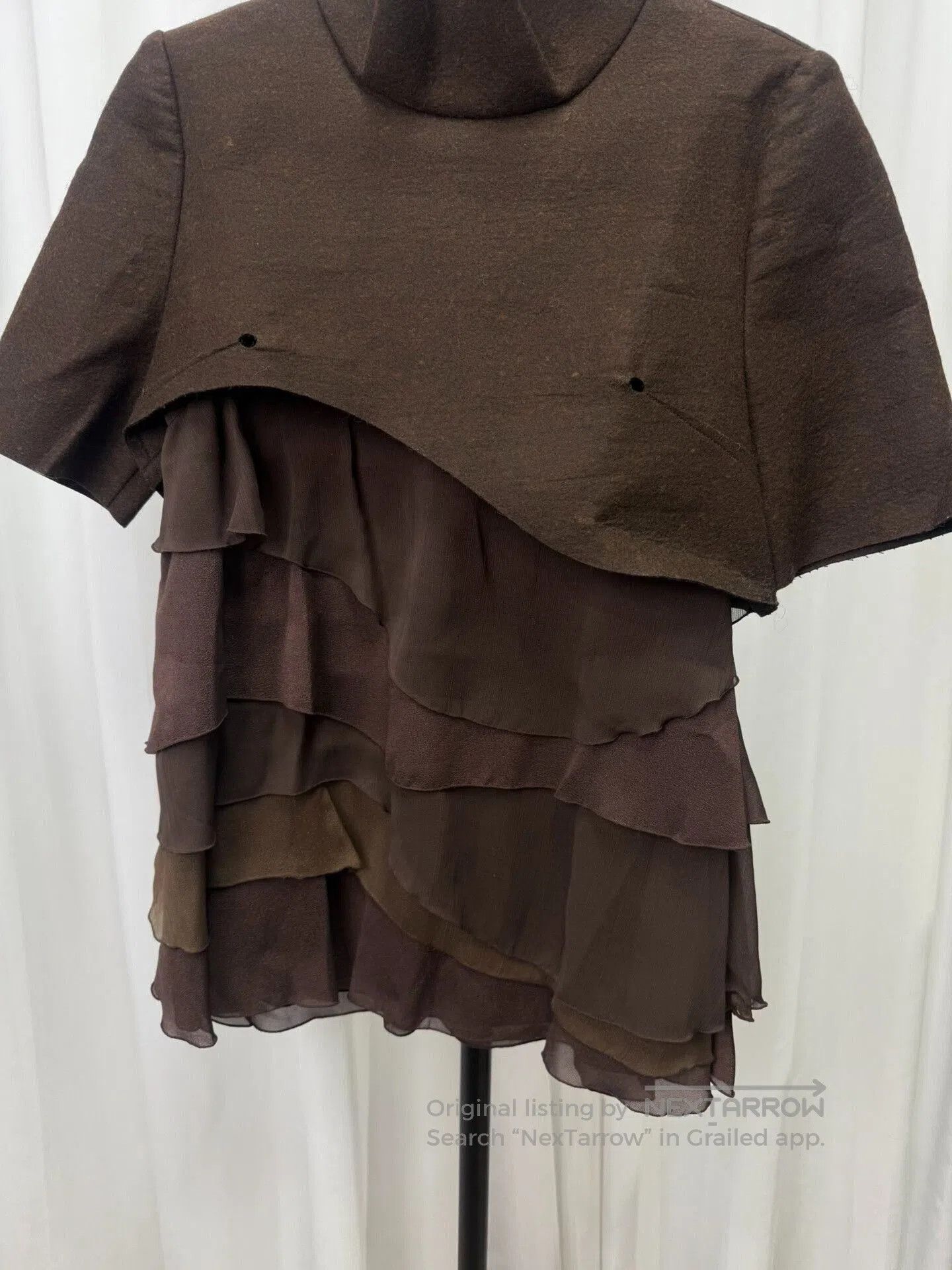 Comme des Garcons Homme Plus UNDERCOVER Multilayer Top in Rich Brown. Size US S / EU 44-46 / 1 - 4 Thumbnail