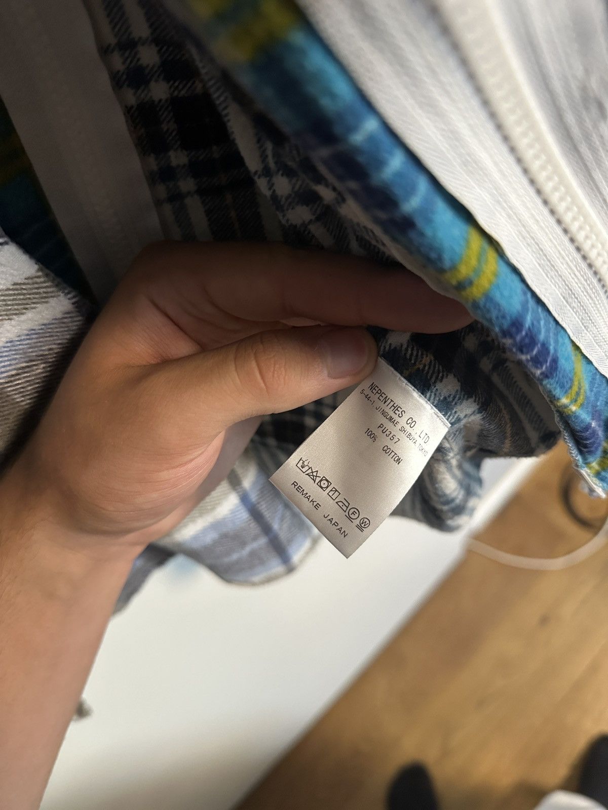 Needles Rebuild by Needles 7 cit Flannel blue white one size fit big Size US L / EU 52-54 / 3 - 7 Thumbnail