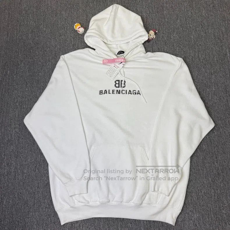 Balenciaga Balenciaga Mosaic Logo Drawstring Hoodie. Size US S / EU 44-46 / 1 - 1 Thumbnail