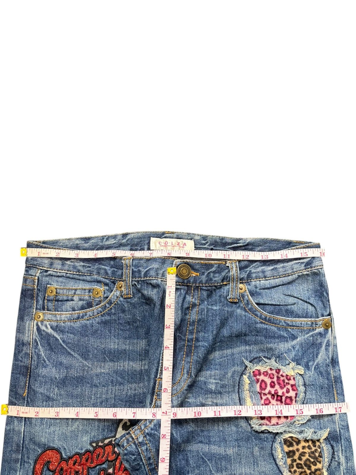 Dsquared2 Vintage Japanese Brand Embroidered Distressed Jeans Size 31" - 6 Thumbnail