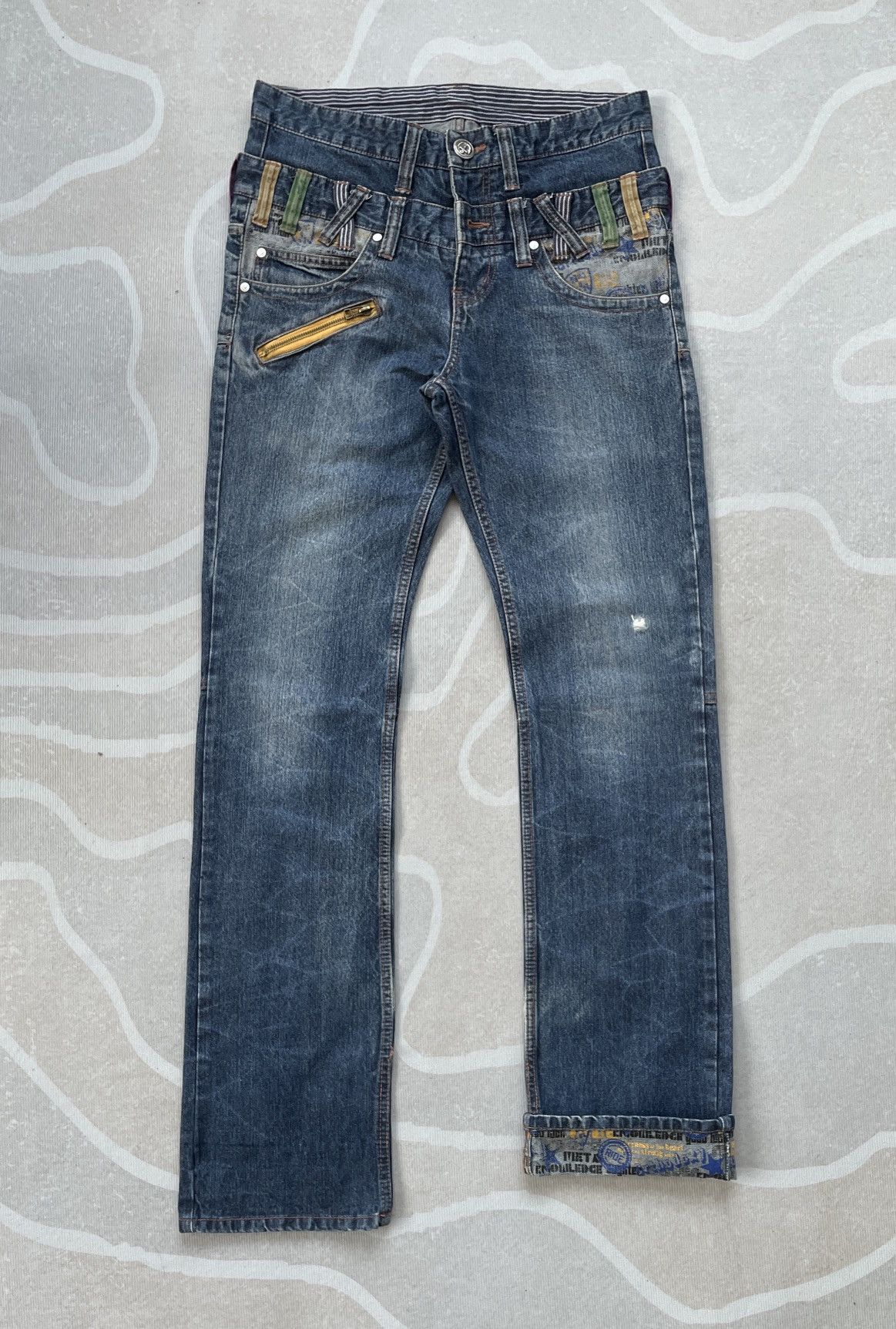 If Six Was Nine Sick Doublefocus Double Waist Jeans (LG111) Size US 31 - 1 Thumbnail