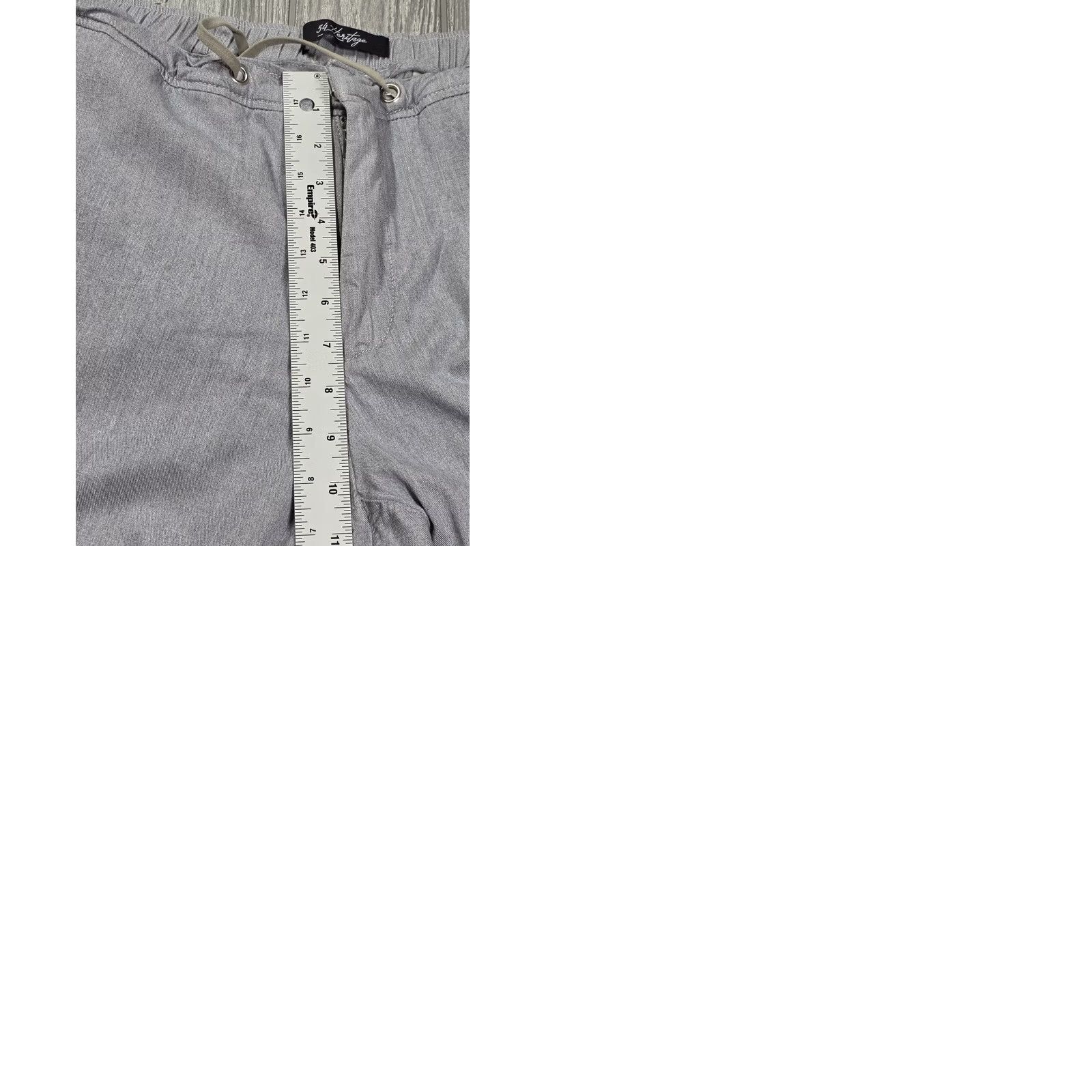 Vintage 34 Heritage Formia Pants Mens 34x34 Gray Elastic Waist Chino Lyocell Stretch Size US 34 / EU 50 - 10 Thumbnail