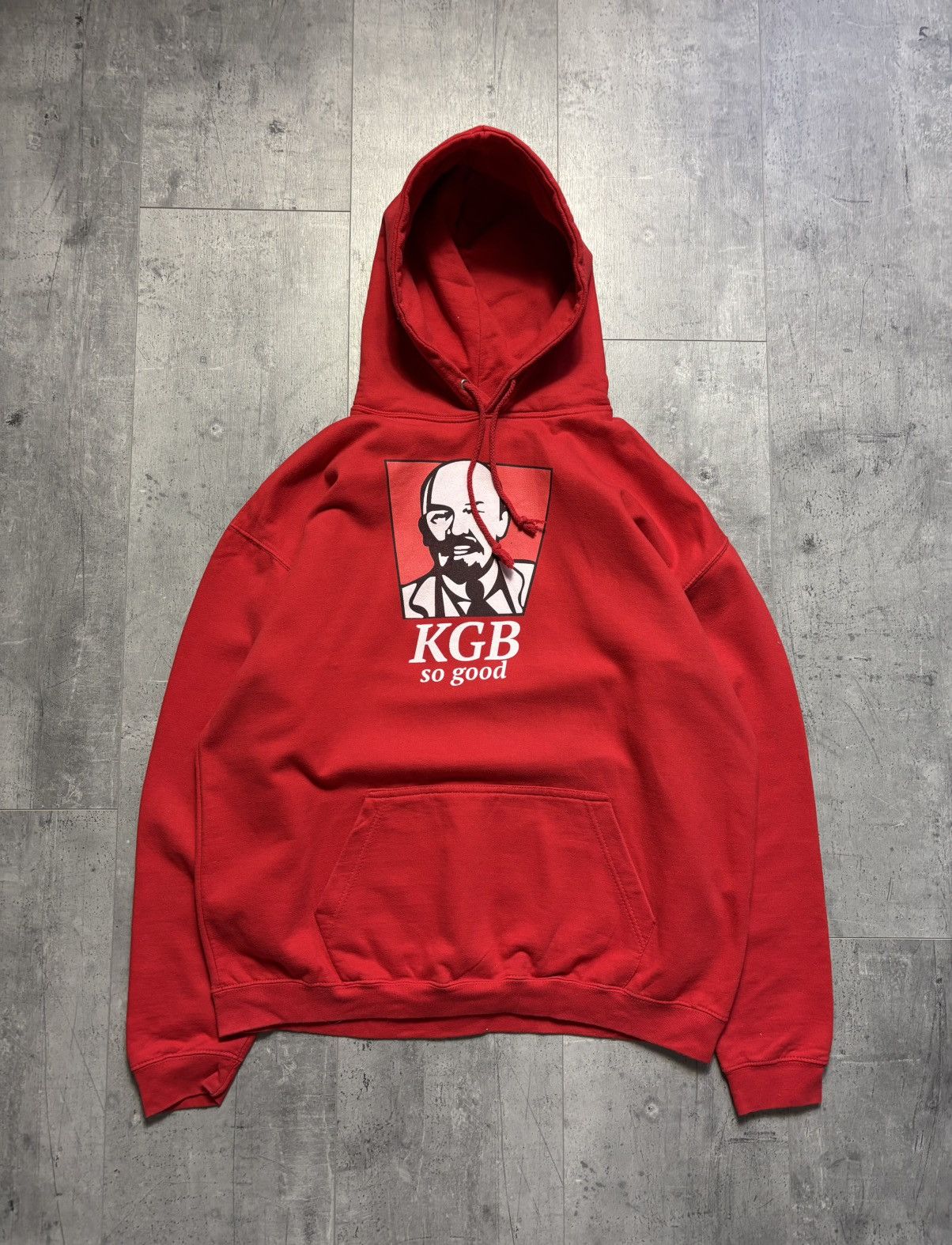 Vintage Vintage KGB KFC Parody Soviet Union CCCP Lenin Hoodie Size US XXL / EU 58 / 5 - 1 Thumbnail