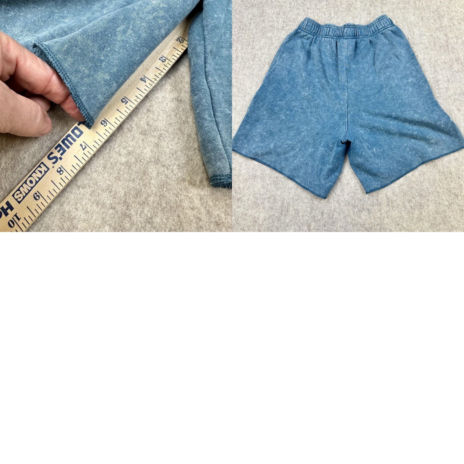 Champion Champion Sweat Shorts Mens Small Blue Acid Wash Elastic Waist Embroidered Hem Shorts Mens Small Blue Acid Wash Elastic Waist Embroidered Hem Size US 29 - 8 Thumbnail