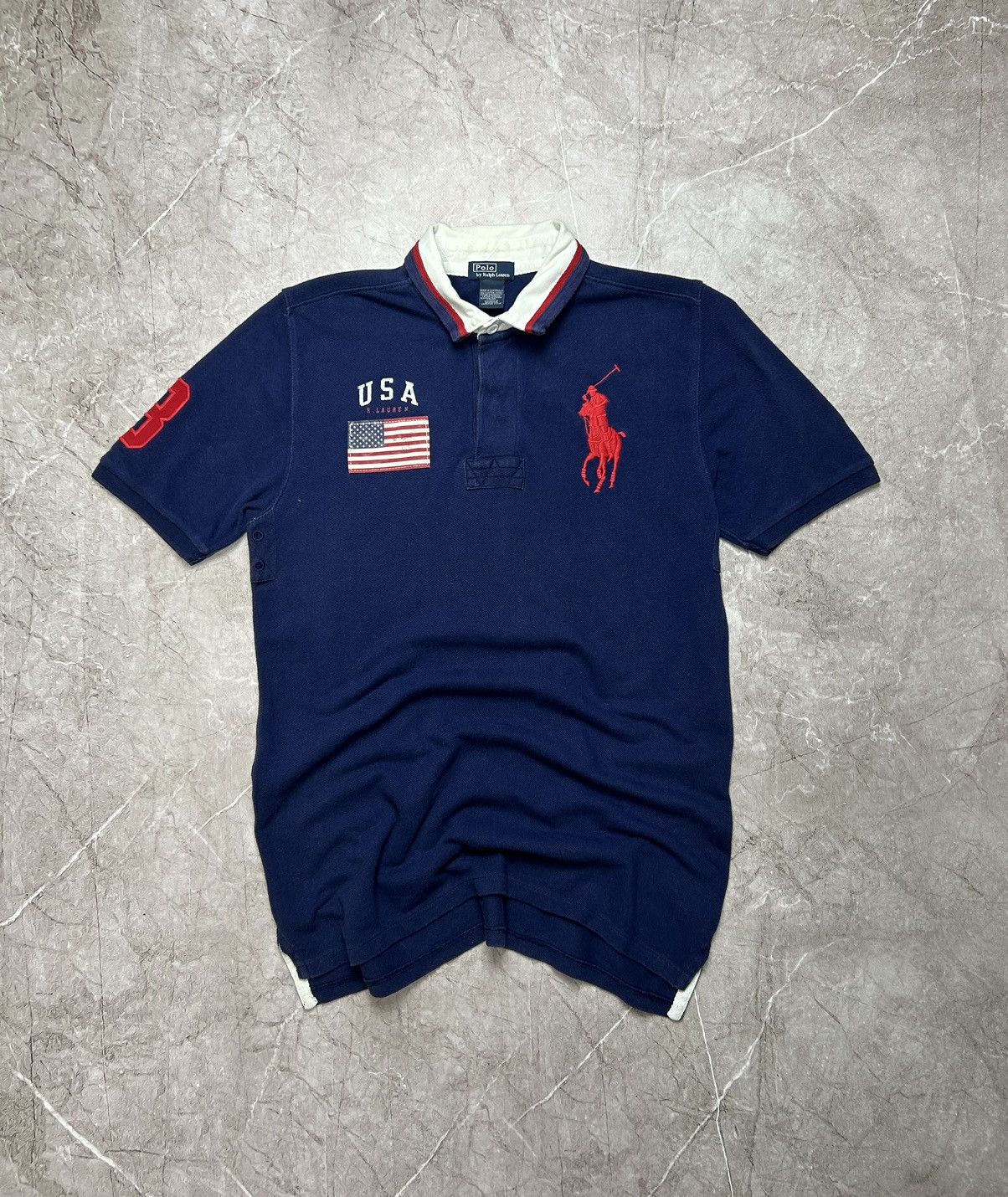 Polo Ralph Lauren × Ralph Lauren × Vintage Vintage Polo Ralph Lauren USA Polo Shirt Size US S / EU 44-46 / 1 - 1 Thumbnail