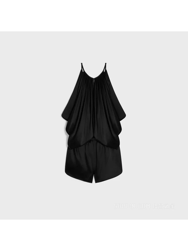 Celine o1bcso1str0526 2P36A346H Mini Dress in Black Size XS / US 0-2 / IT 36-38 - 2 Thumbnail