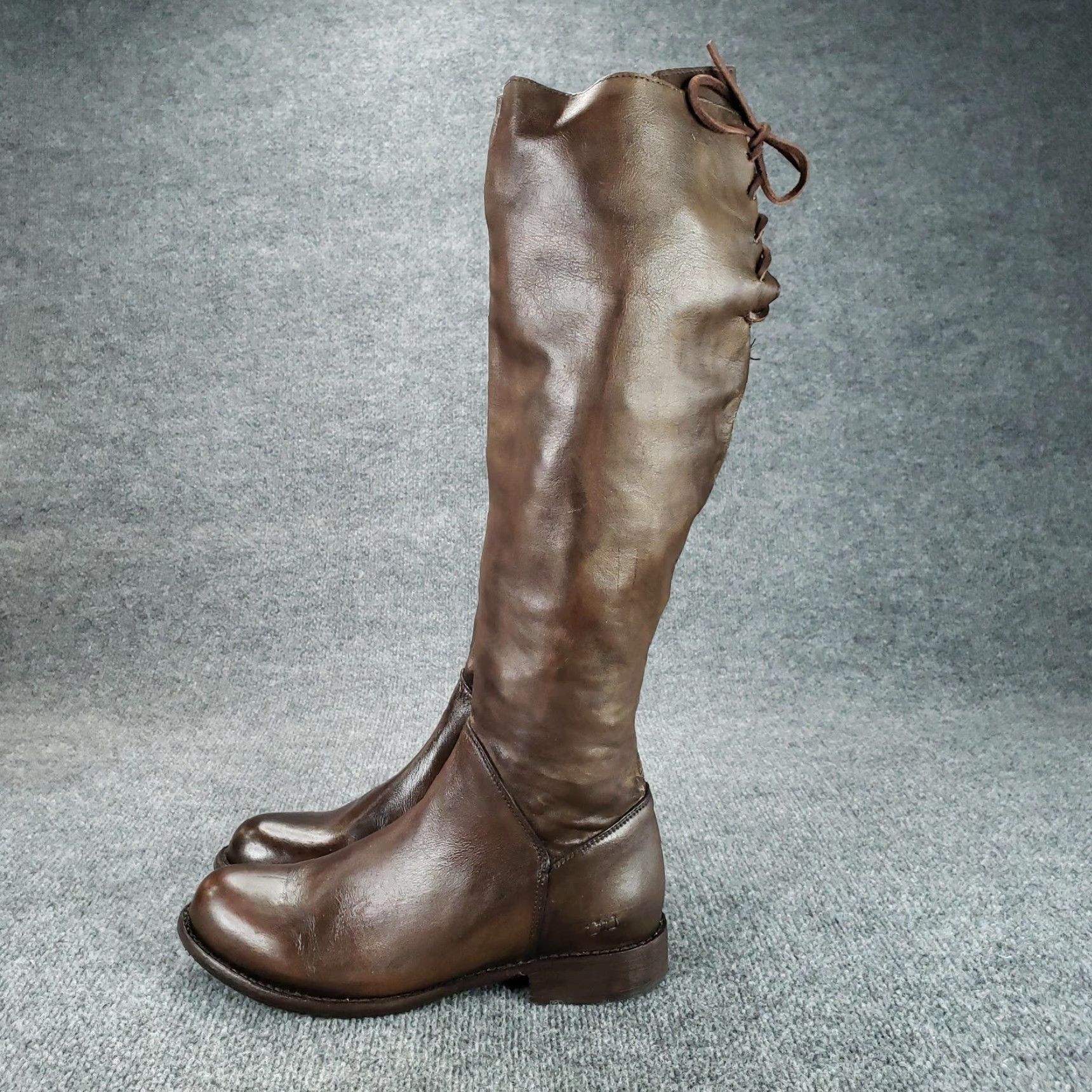 Bed Stu VINTAGE Bed Stu Boots Womens 8 Brown Leather Riding Knee High 3518 Tall Knee High Riding Boot Women Brown Leather Size US 8 / IT 38 - 3 Thumbnail
