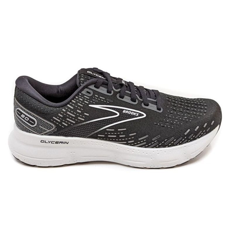 Brooks Brooks Glycerin 20 Running Shoes Black/White/Alloy Wide US 8 Size US 8 / IT 38 - 1 Thumbnail