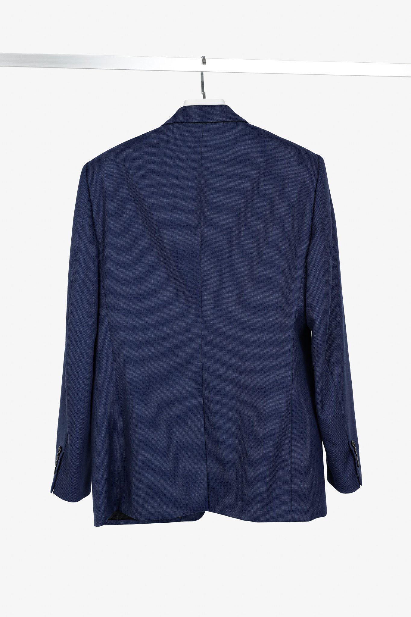 Burberry Burberry Blue Classic Fit Birdseye Wool Tailored Jacket Size 54R - 2 Thumbnail