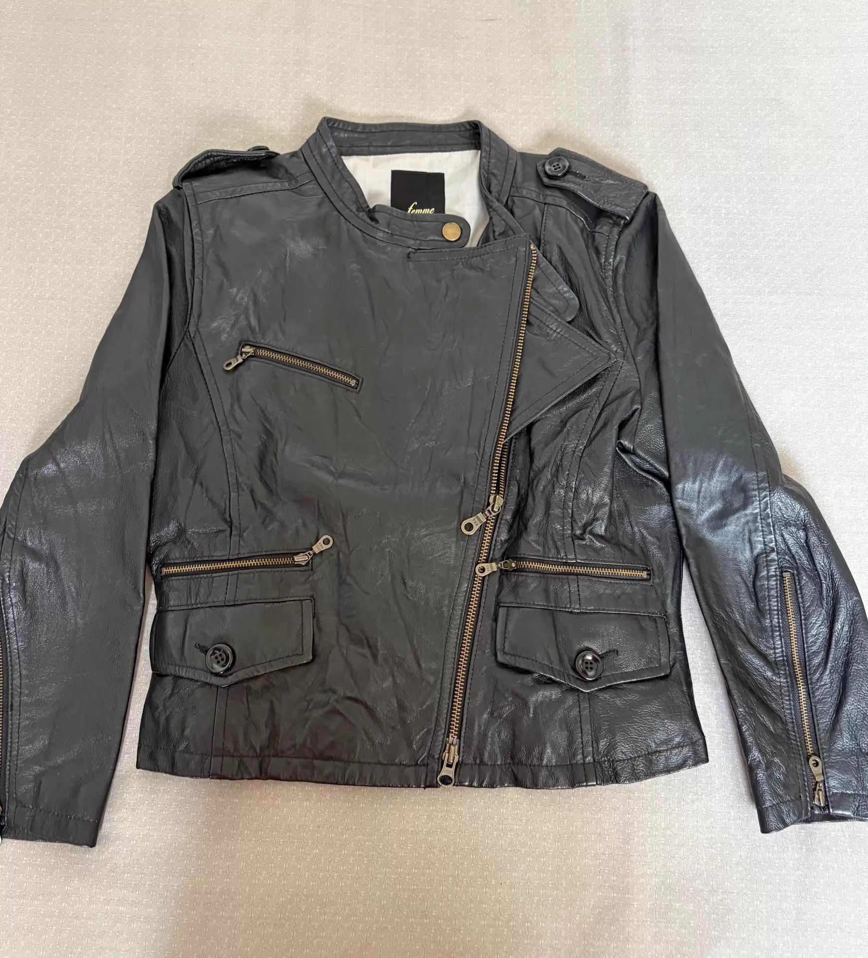 Tornado Mart Tornado Mart vintage leather jacket short fitted multi-zip Size S / US 4 / IT 40 - 3 Thumbnail