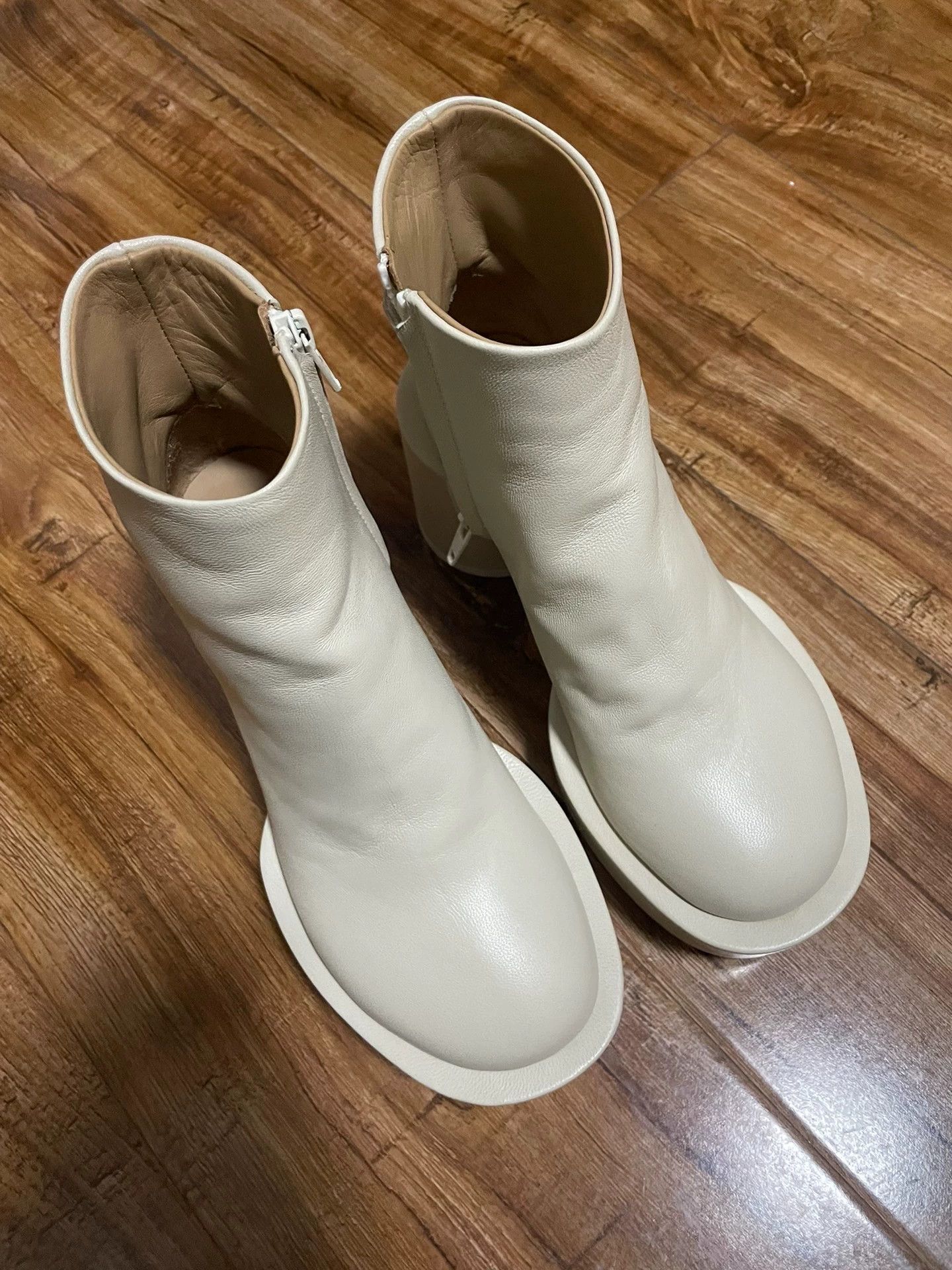MM6 mm6 off-white high-heeled ankle boots 35 (size up) Size US 4.5 / IT 34.5 - 1 Thumbnail