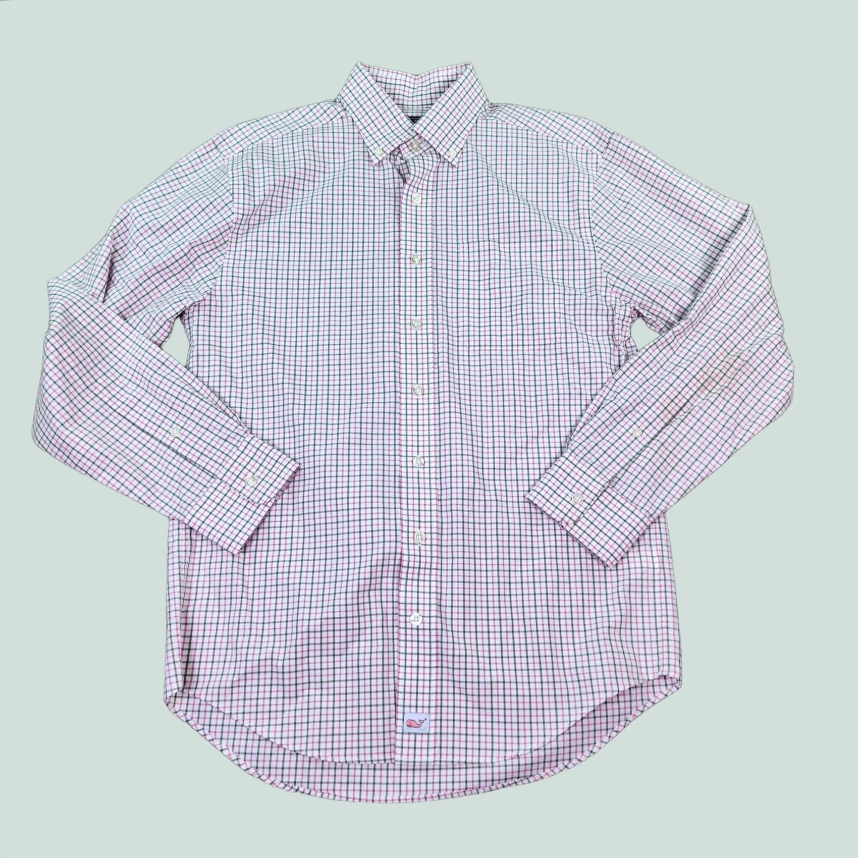 Vineyard Vines Vineyard Vines Shirt Mens Small Pink Slim Fit Murray Button Up Plaid B911 Size US S / EU 44-46 / 1 - 1 Thumbnail