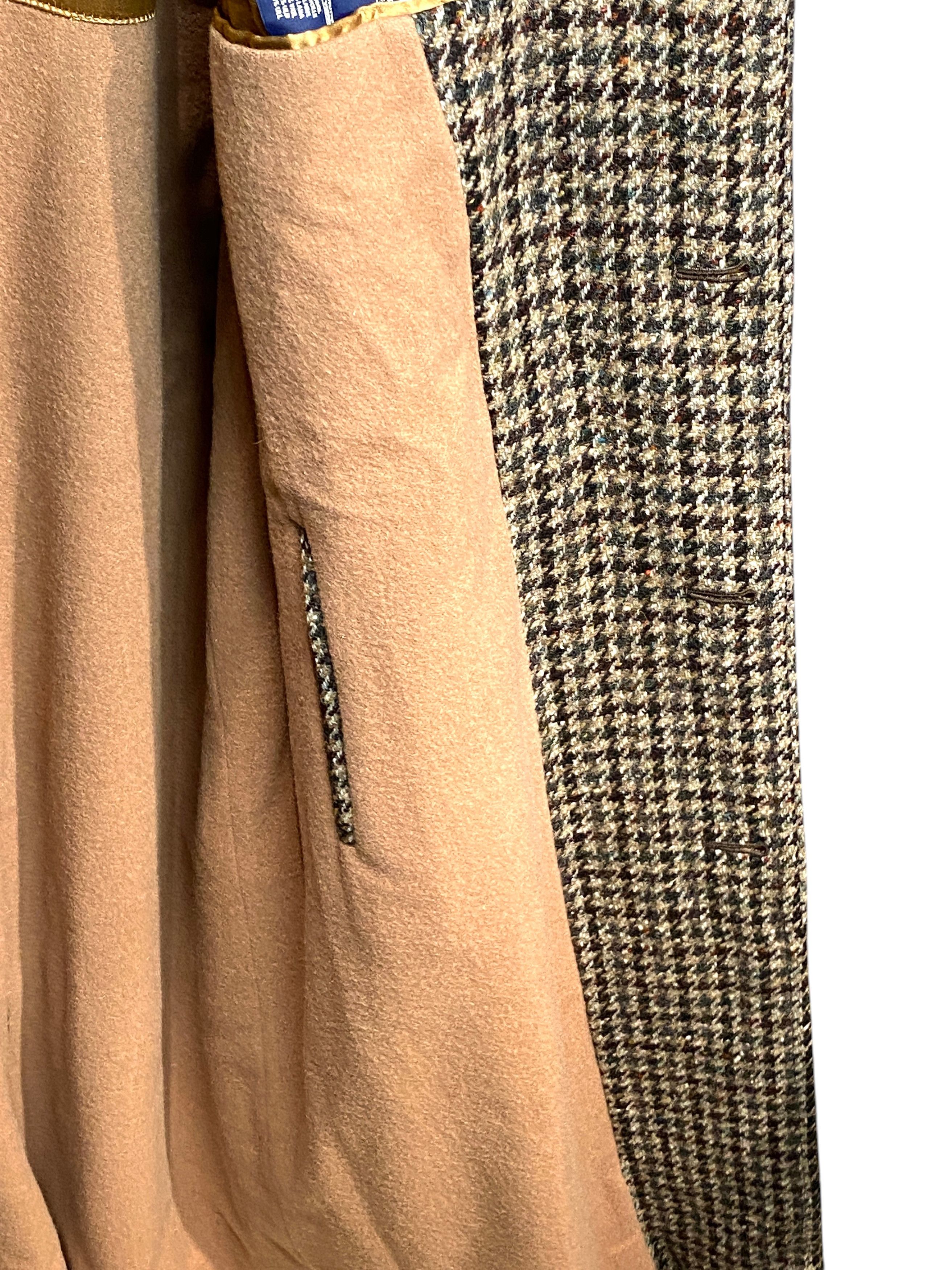Burberry Burberrys Houndstooth Check Wool Camelhair Long Coat Vintage Size US XXL / EU 58 / 5 - 11 Thumbnail