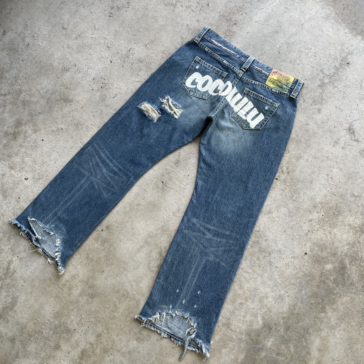 Vintage Vintage COCOLULU Baggy Jeans BigLogo Distressed Pants W34x31 Size US 34 / EU 50 - 12 Thumbnail