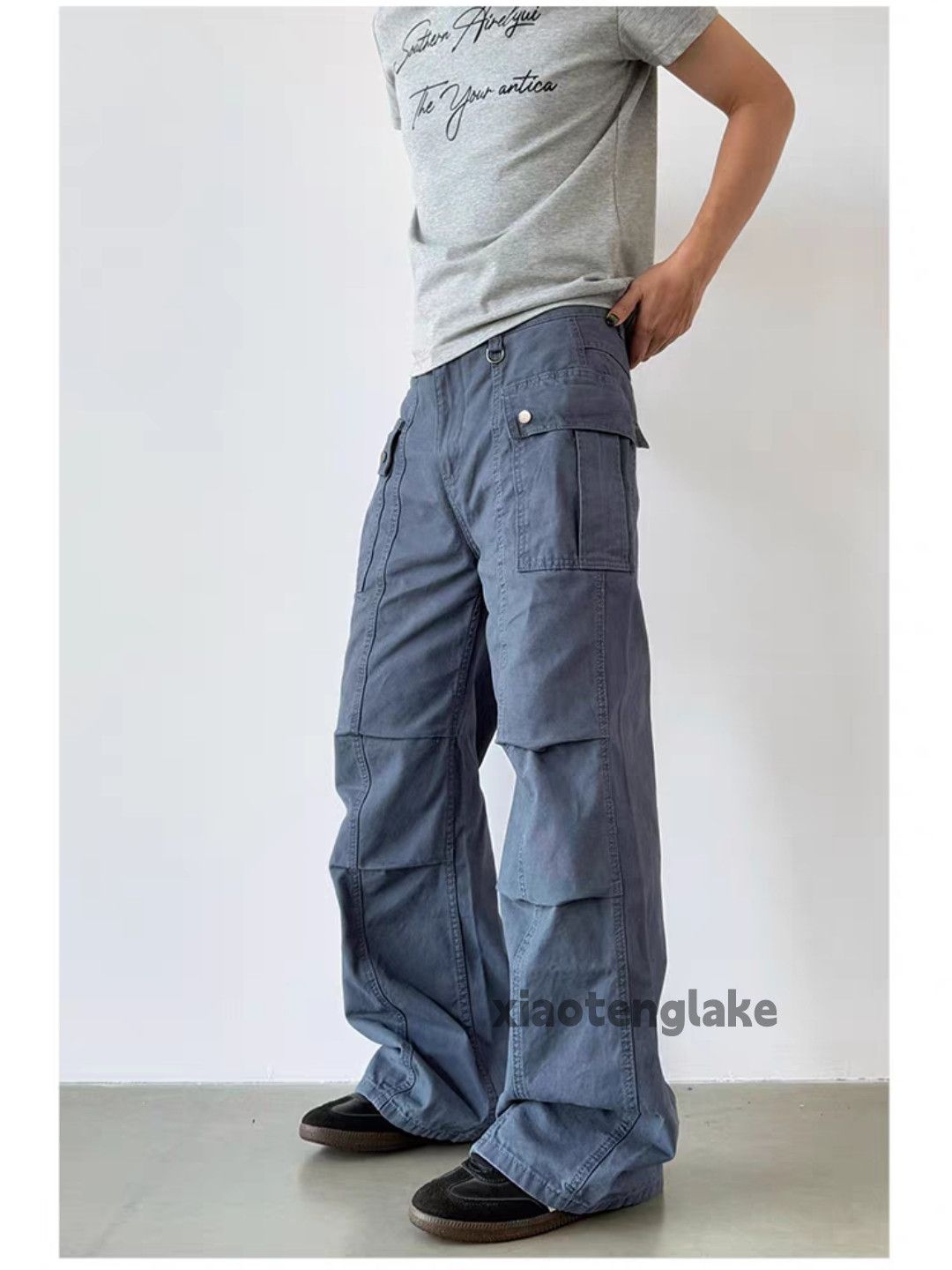 Vintage xtl utility loose baggy skate hiphop pleated cargo pants Size US 34 / EU 50 - 4 Thumbnail