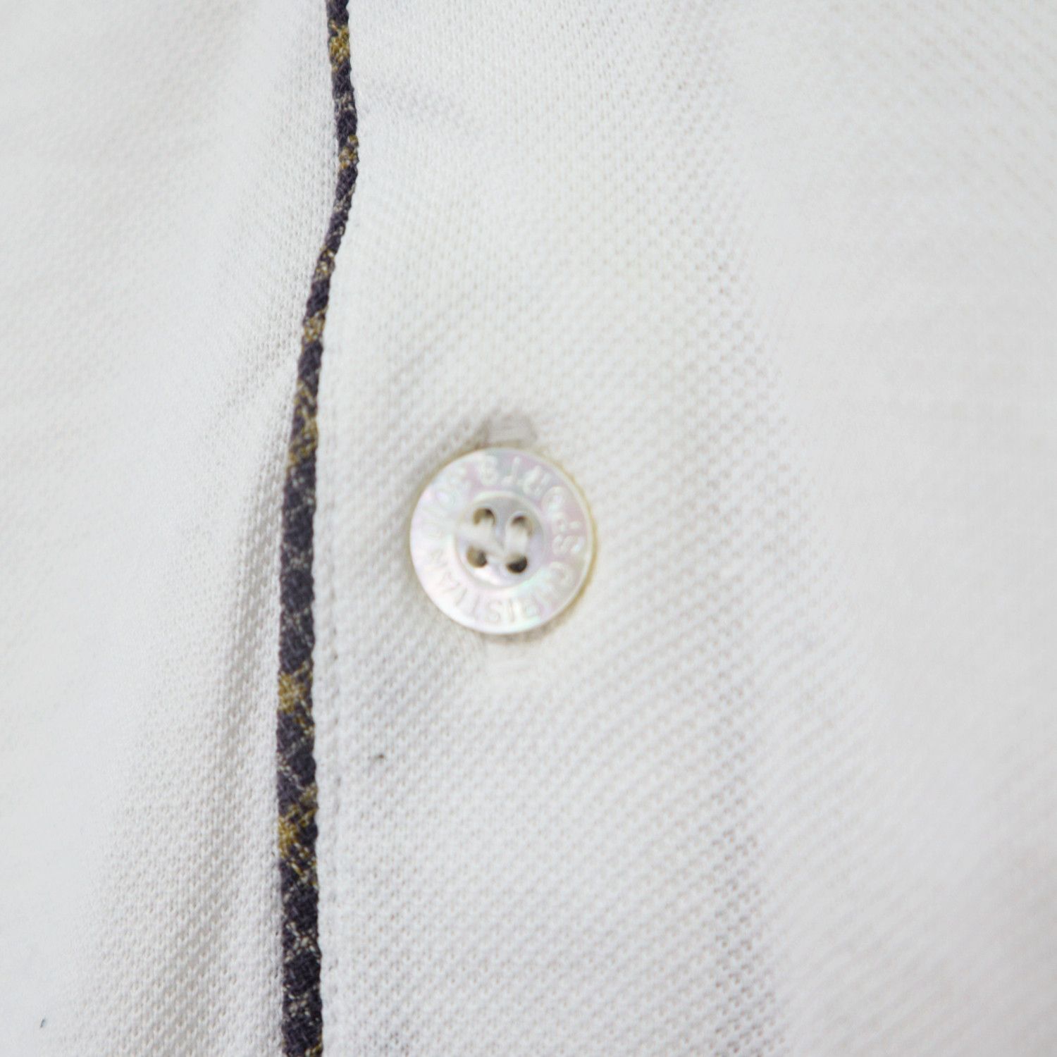 CHRISTIAN DIOR Mini Logo Embroidered Polo Shirt Long Sleeve
