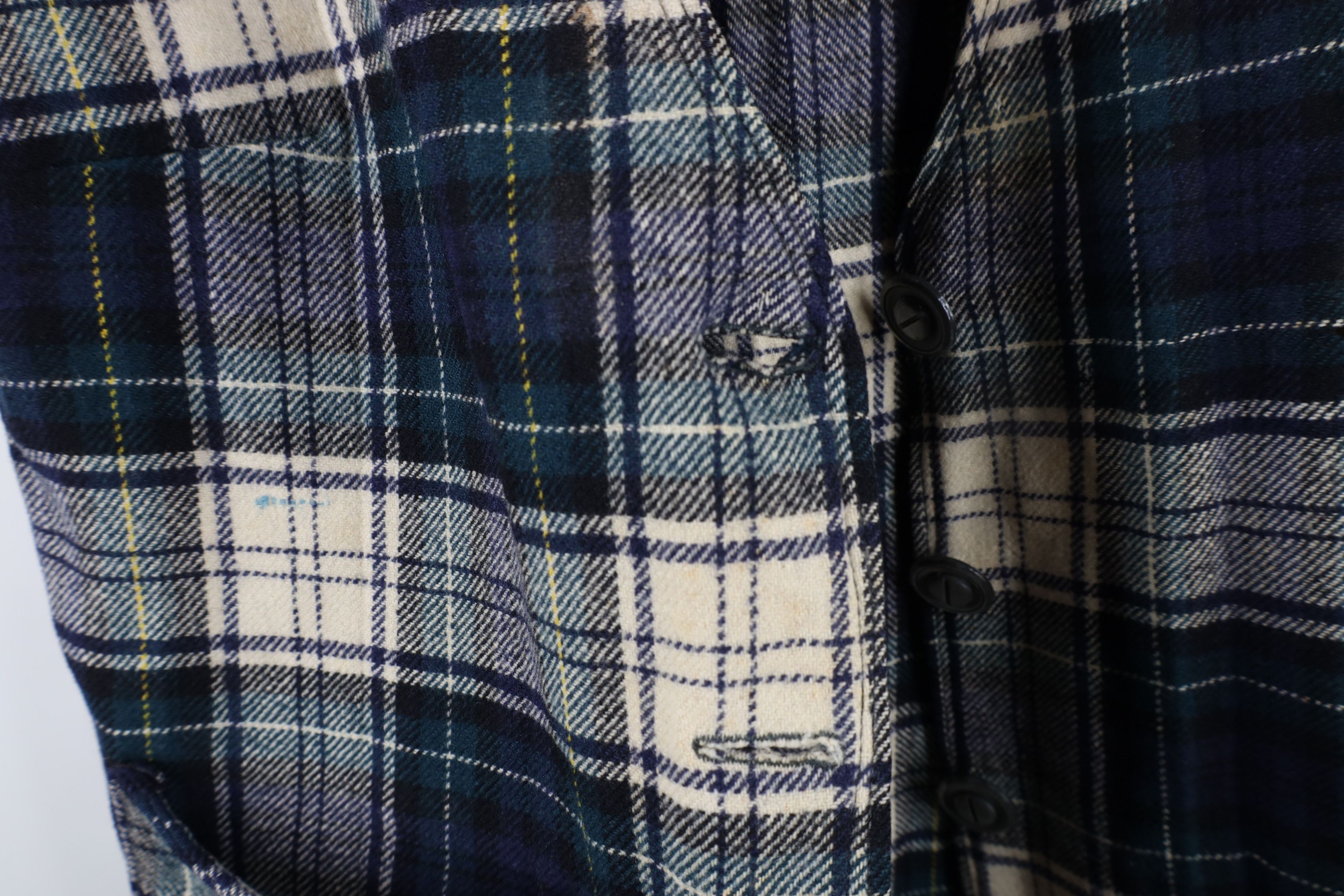 Vintage Vintage 60s 70s Streetwear Wool Button Vest Jacket Plaid USA Size L / US 10 / IT 46 - 8 Thumbnail