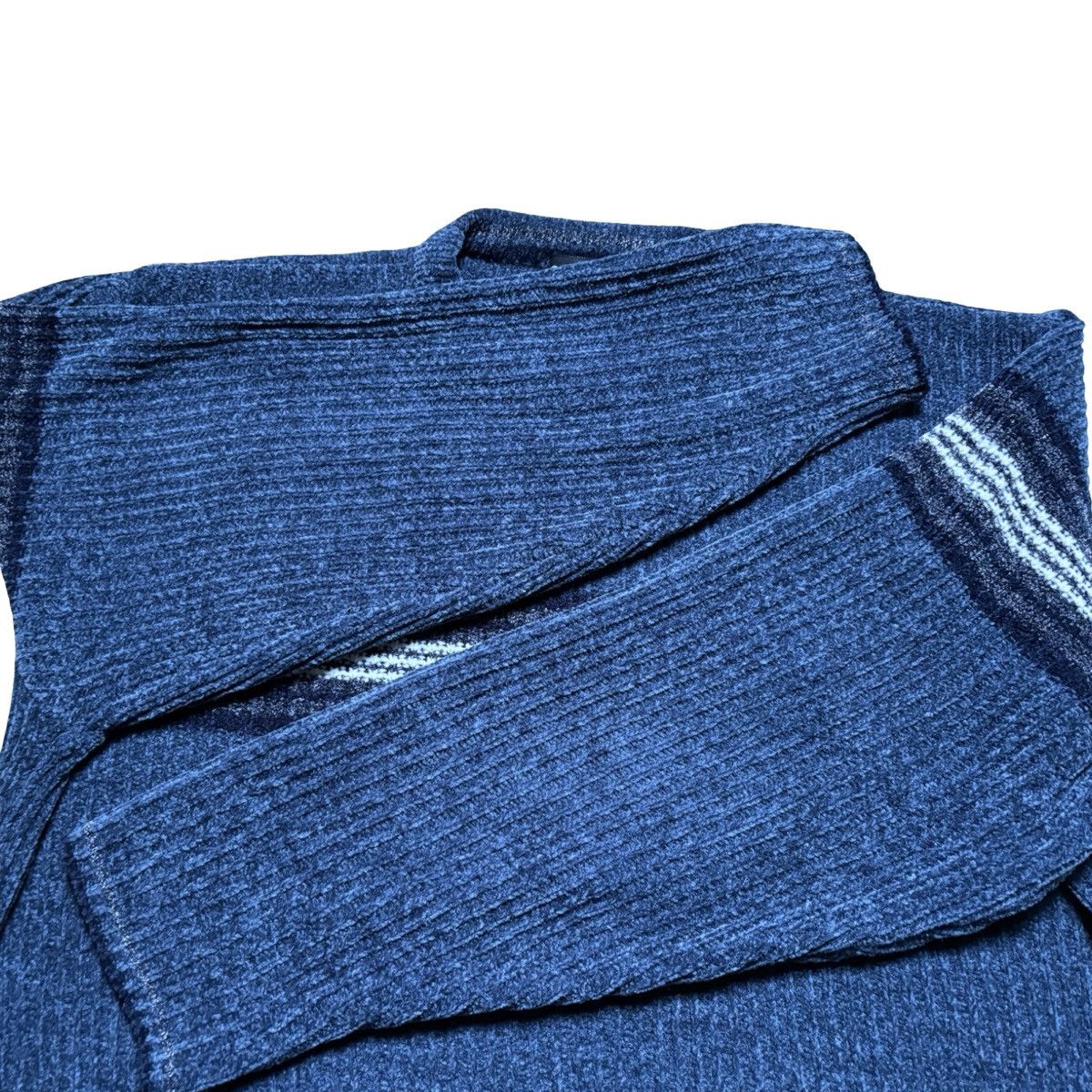 George Vintage Y2K George Striped Ribbed Fuzzy Sweatshirt Men's L Size US L / EU 52-54 / 3 - 5 Thumbnail
