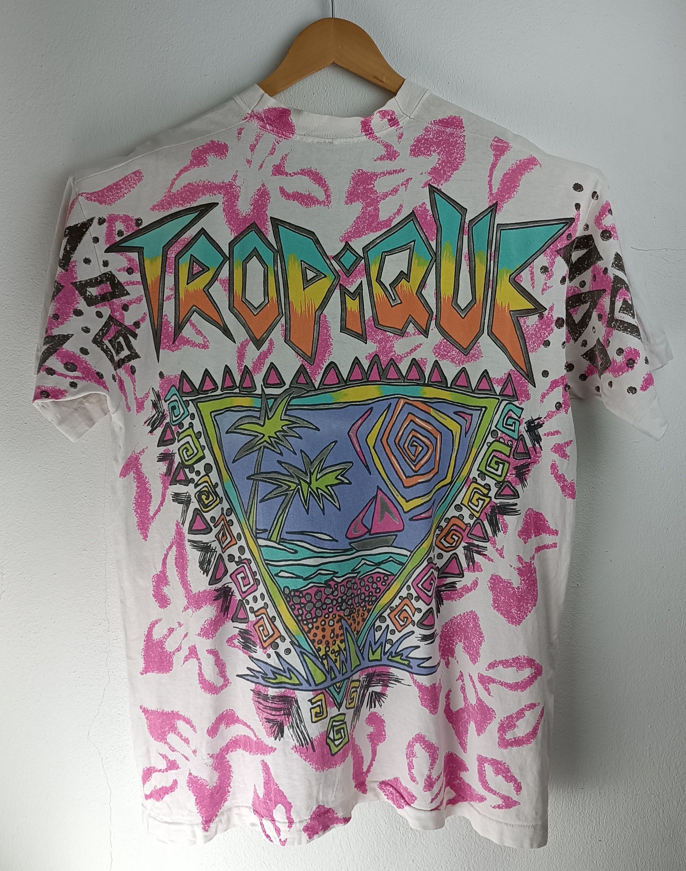 Vintage VINTAGE 90'S TROPIQUE AOP VERY RARE TEE mosquitohead Size US XL / EU 56 / 4 - 4 Thumbnail