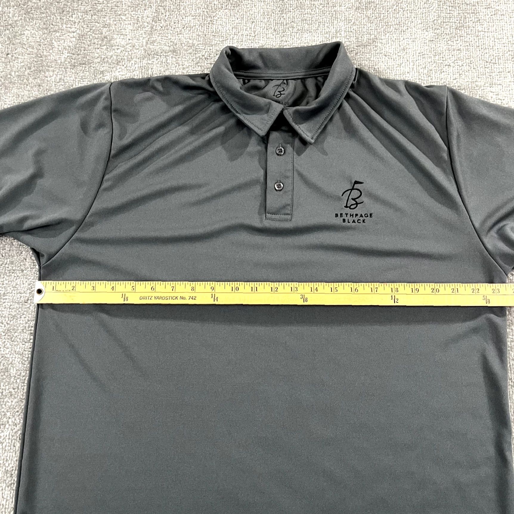 Vintage Bethpage Black Polo Shirt Mens XL Gray Golf Performance Logo Button Size US XL / EU 56 / 4 - 5 Thumbnail