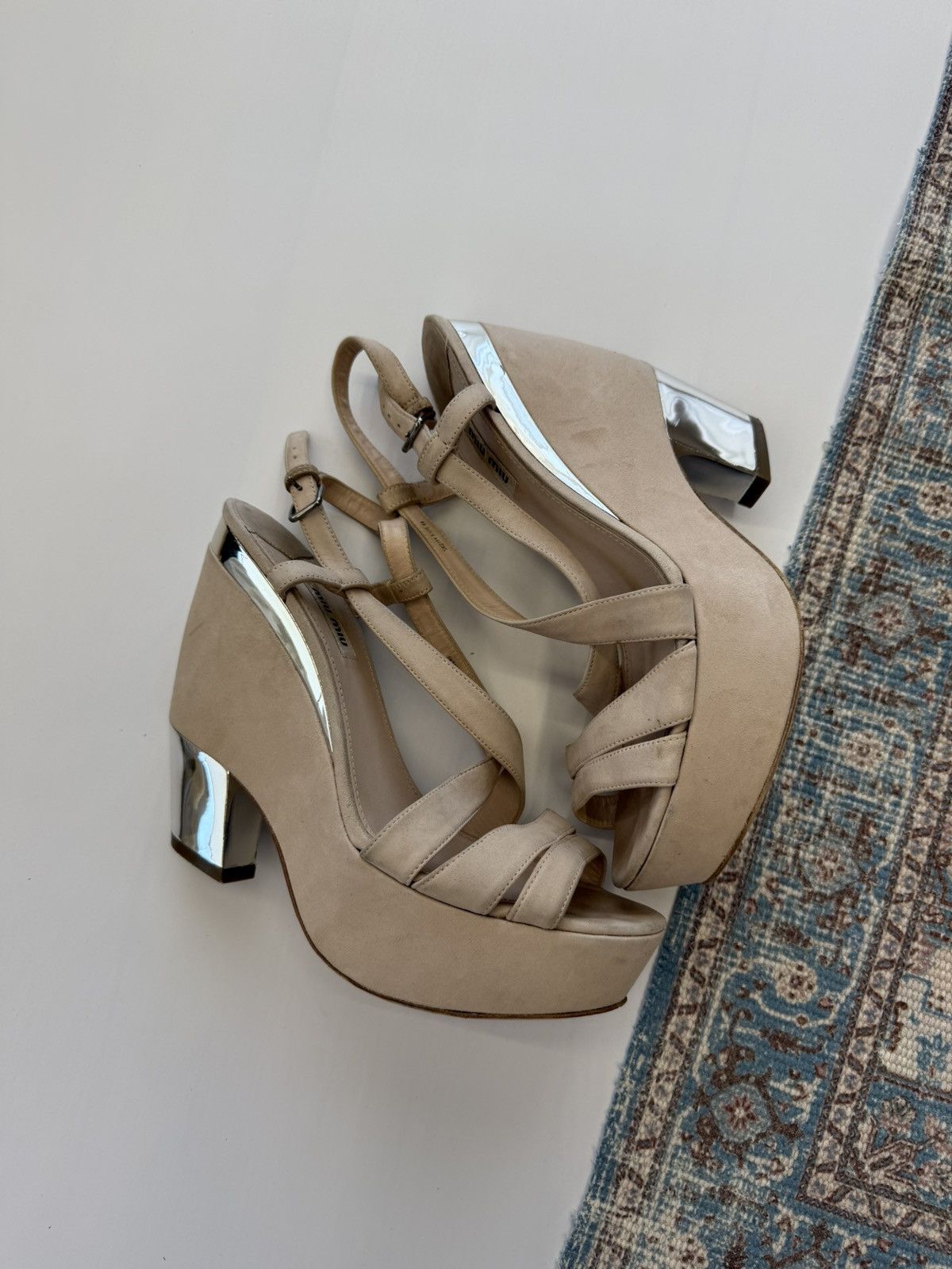 Miu Miu Miu Miu Suede Strap Pump Sandals Size EU 41 Size US 11 / IT 41 - 3 Thumbnail