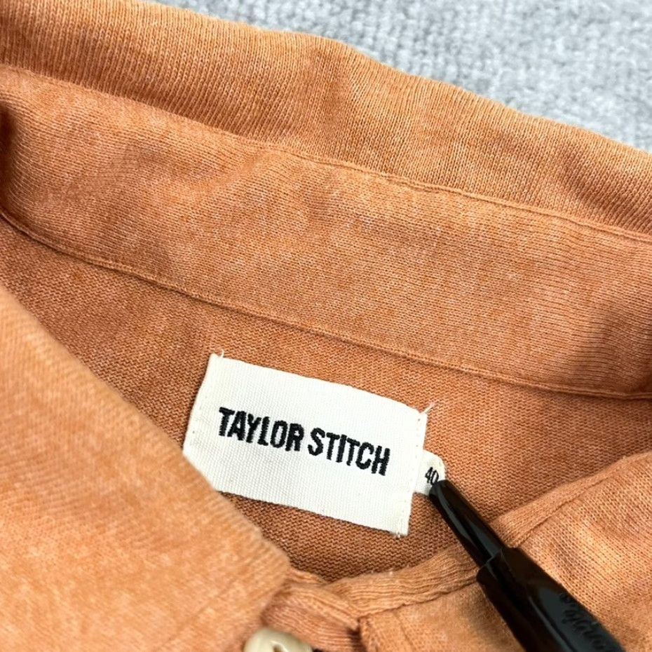 Taylor Stitch Taylor Stitch Polo Shirt Mens Size M Orange Recycled Cotton Blend Casual Shirt Polo Mens Orange Taylor Stitch Clothing Classic Logo Sports Shirt Size US M / EU 48-50 / 2 - 2 Thumbnail
