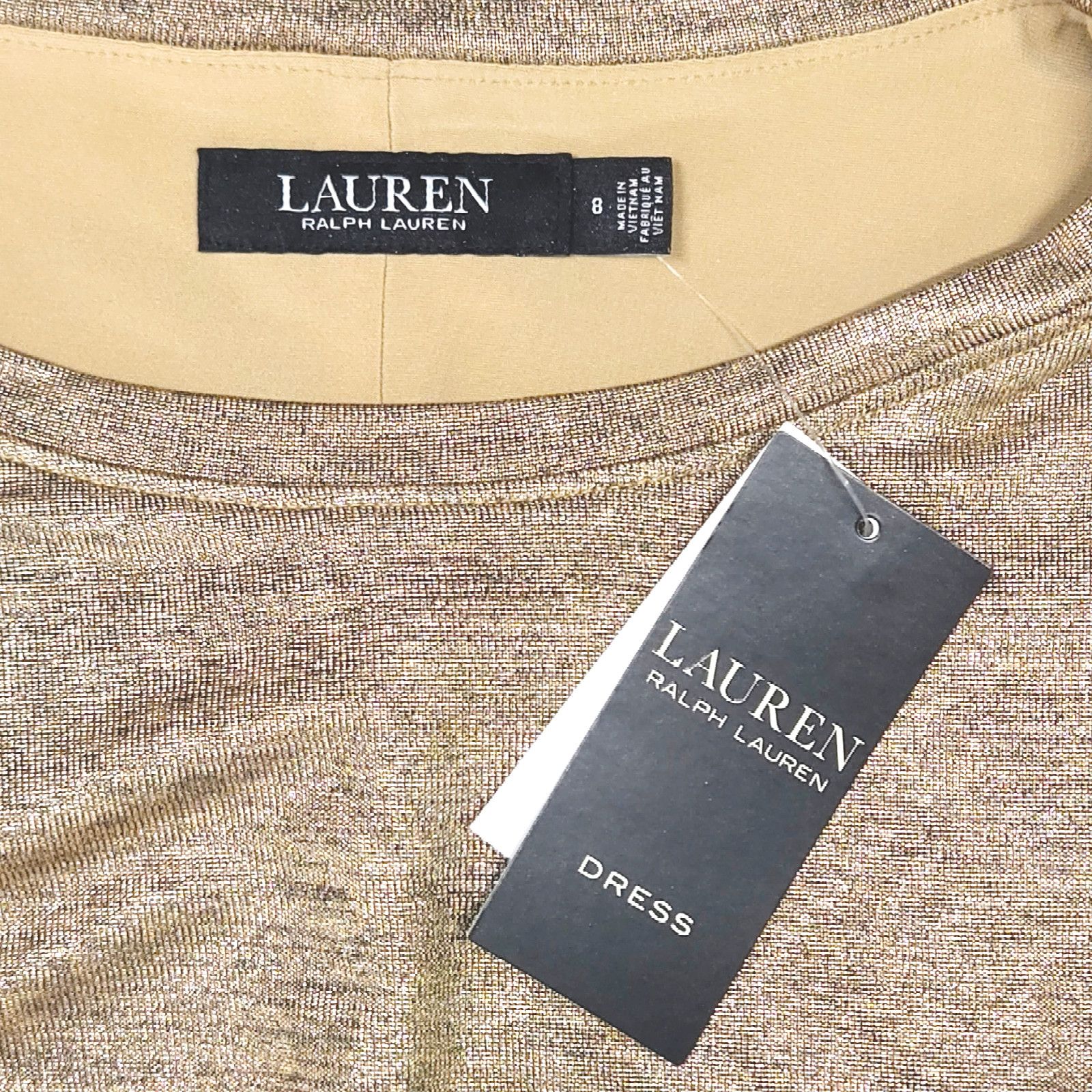 Lauren Ralph Lauren NWT Lauren Ralph Lauren Side Ruched Solid Foil Dress Sz. 8 Size M / US 6-8 / IT 42-44 - 7 Thumbnail