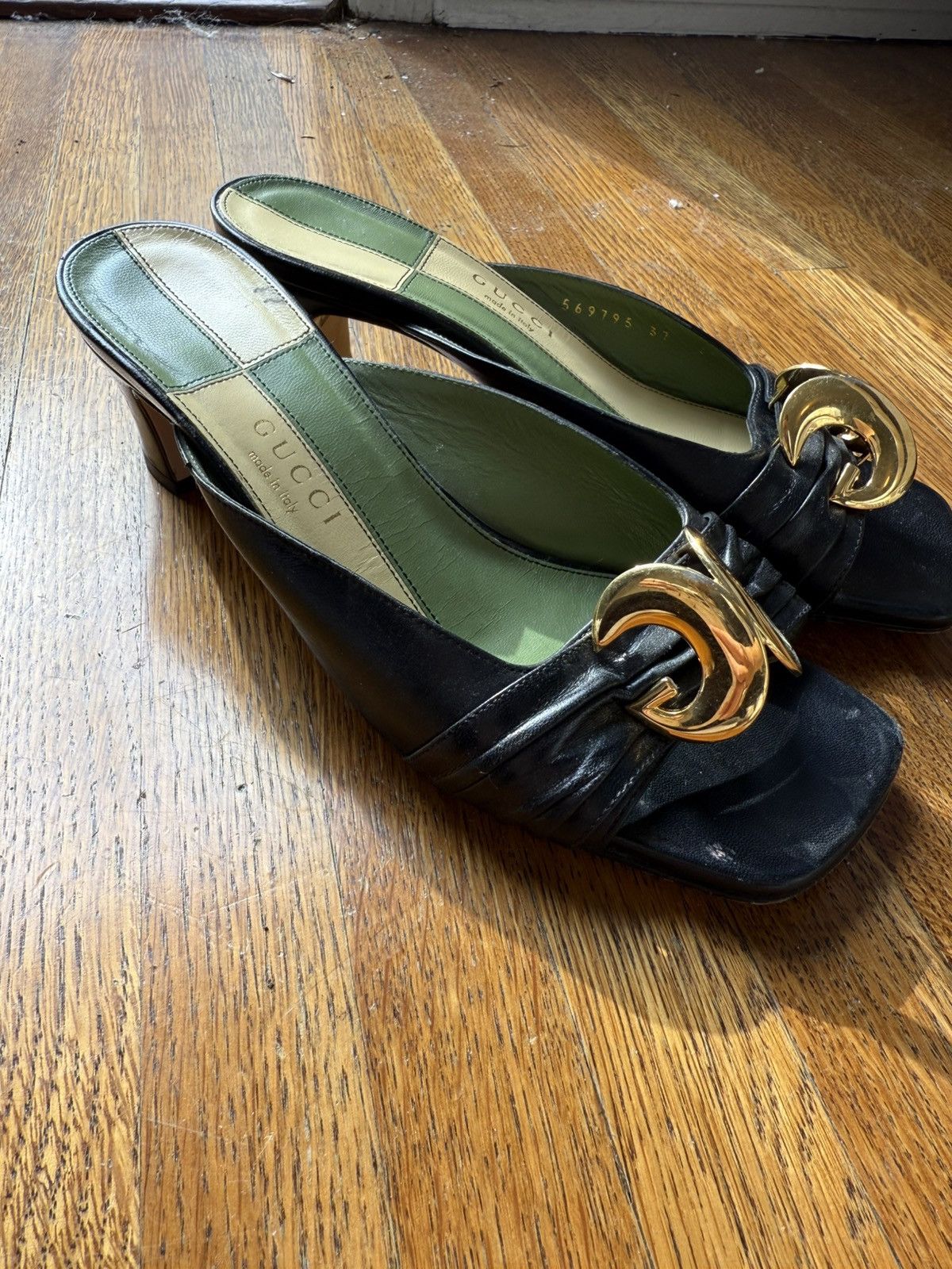 Gucci Gucci Half Moon Mules size 37 Size US 7 / IT 37 - 1 Thumbnail