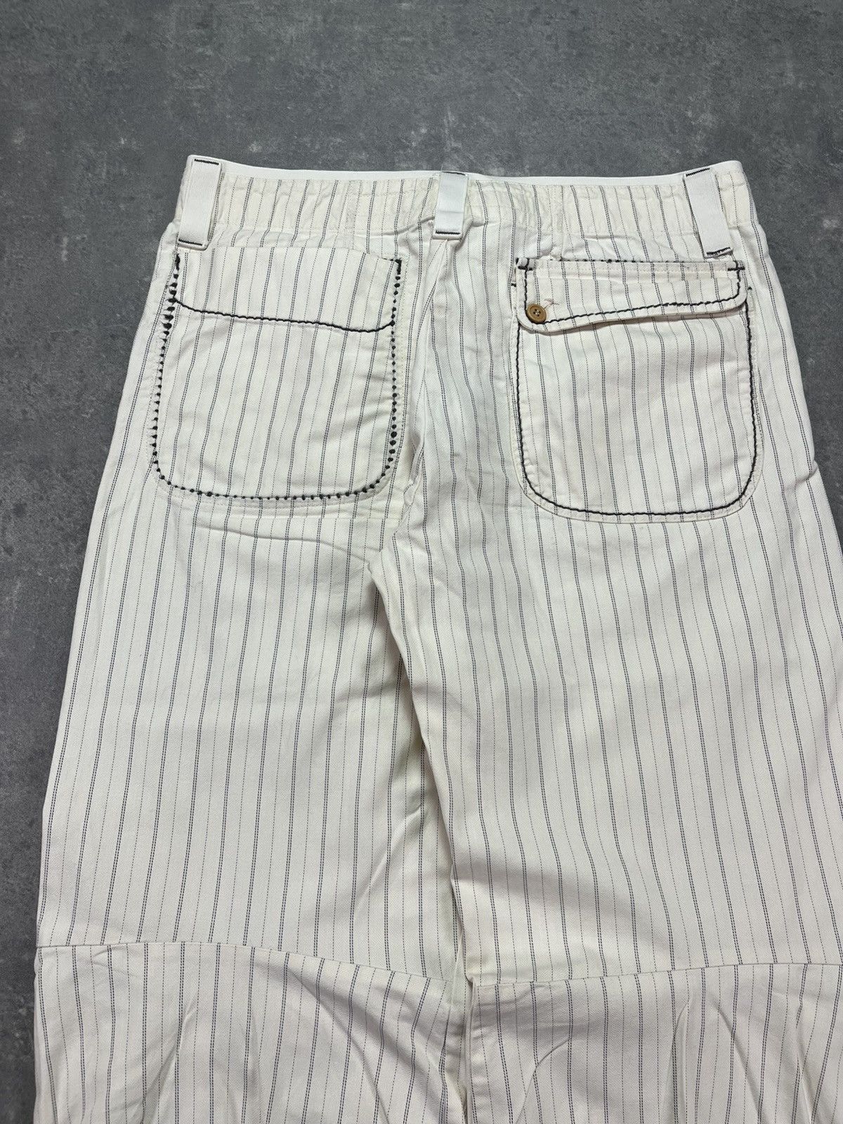 Marithe + Francois Girbaud 00s Marithe + Francois Girbaud Striped Loose Shorts 30 Size 30" / US 8 / IT 44 - 12 Thumbnail