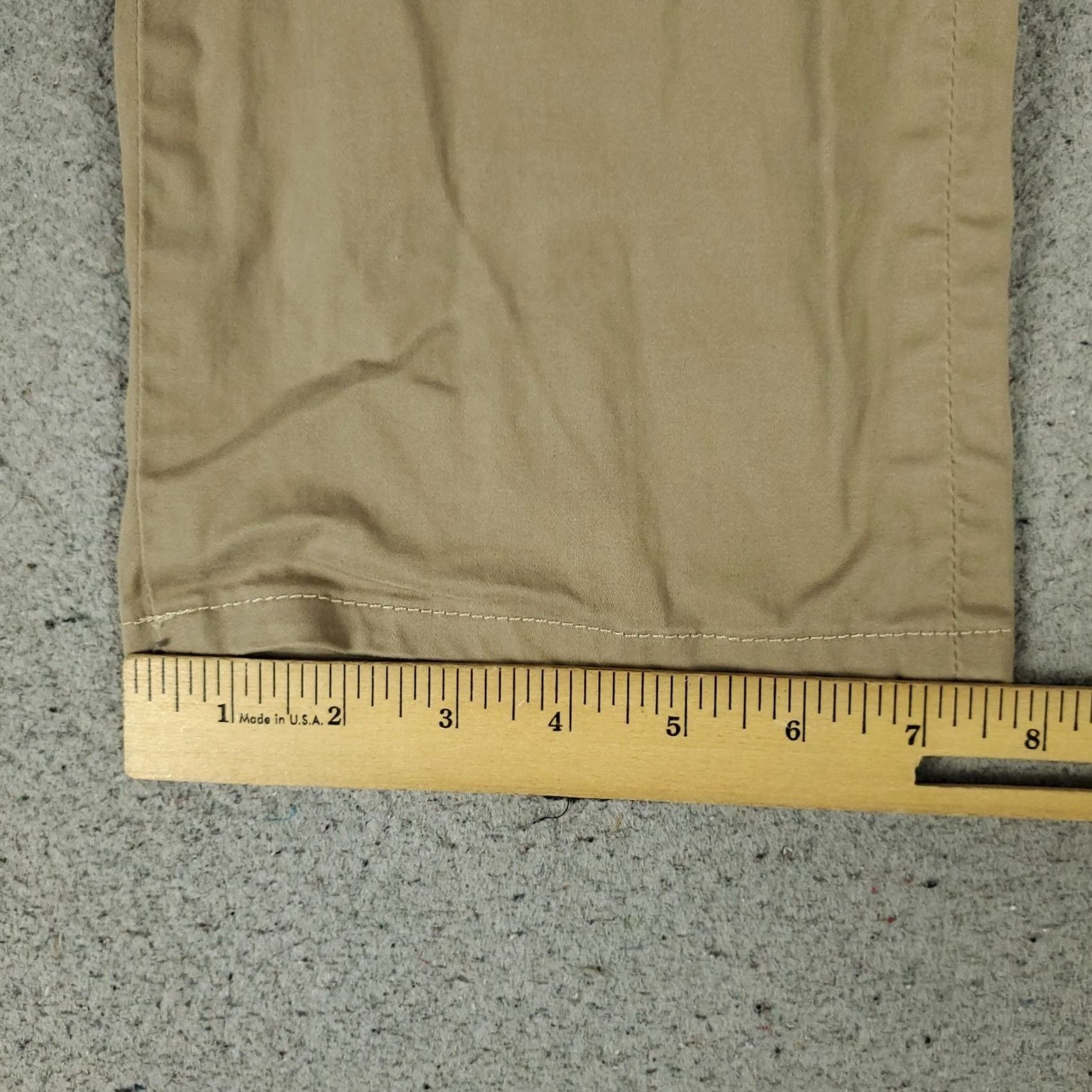 Vintage AG Adriano Goldschmied Pants Mens 33x30 Beige Straight Chino Trousers Regular Flat Front Size US 33 - 6 Thumbnail