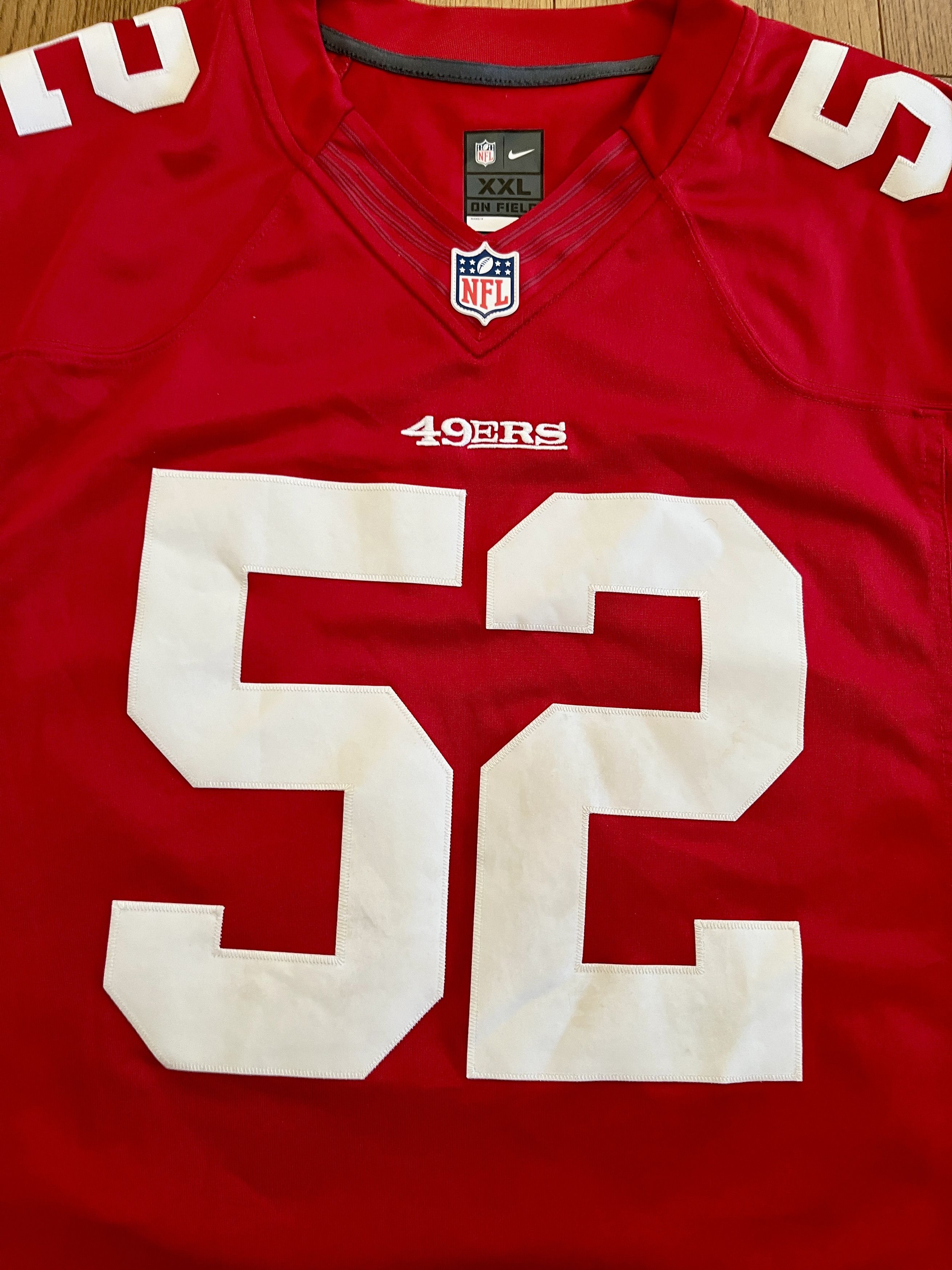 Nike Nike NFL 49ers Patrick Willis #52 Stitched Jersey XXL Size US XXL / EU 58 / 5 - 2 Thumbnail