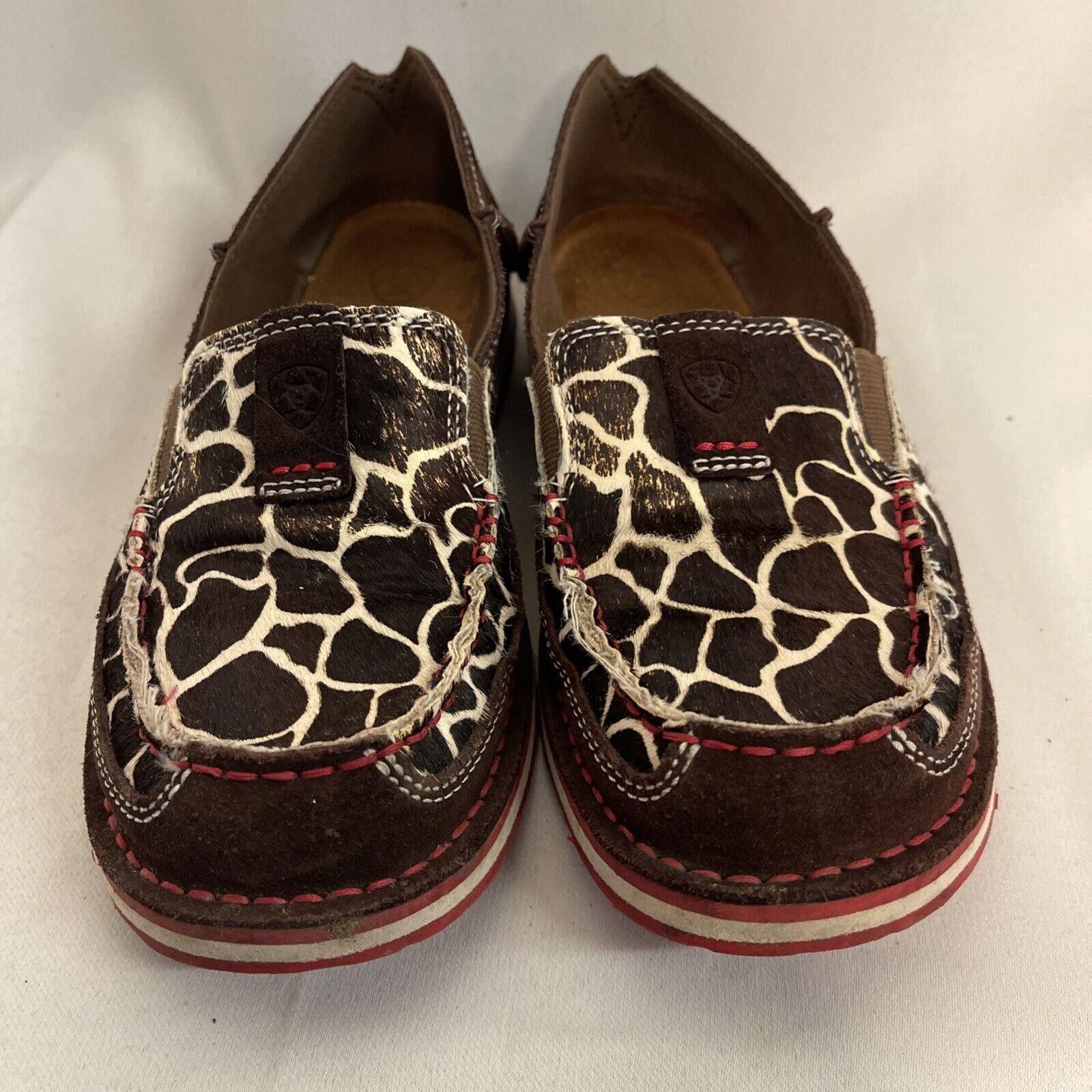 Ariat Ariat Cruiser Women's 7B Shoes Loafers Brown Giraffe Suede Size US 7 / IT 37 - 5 Thumbnail