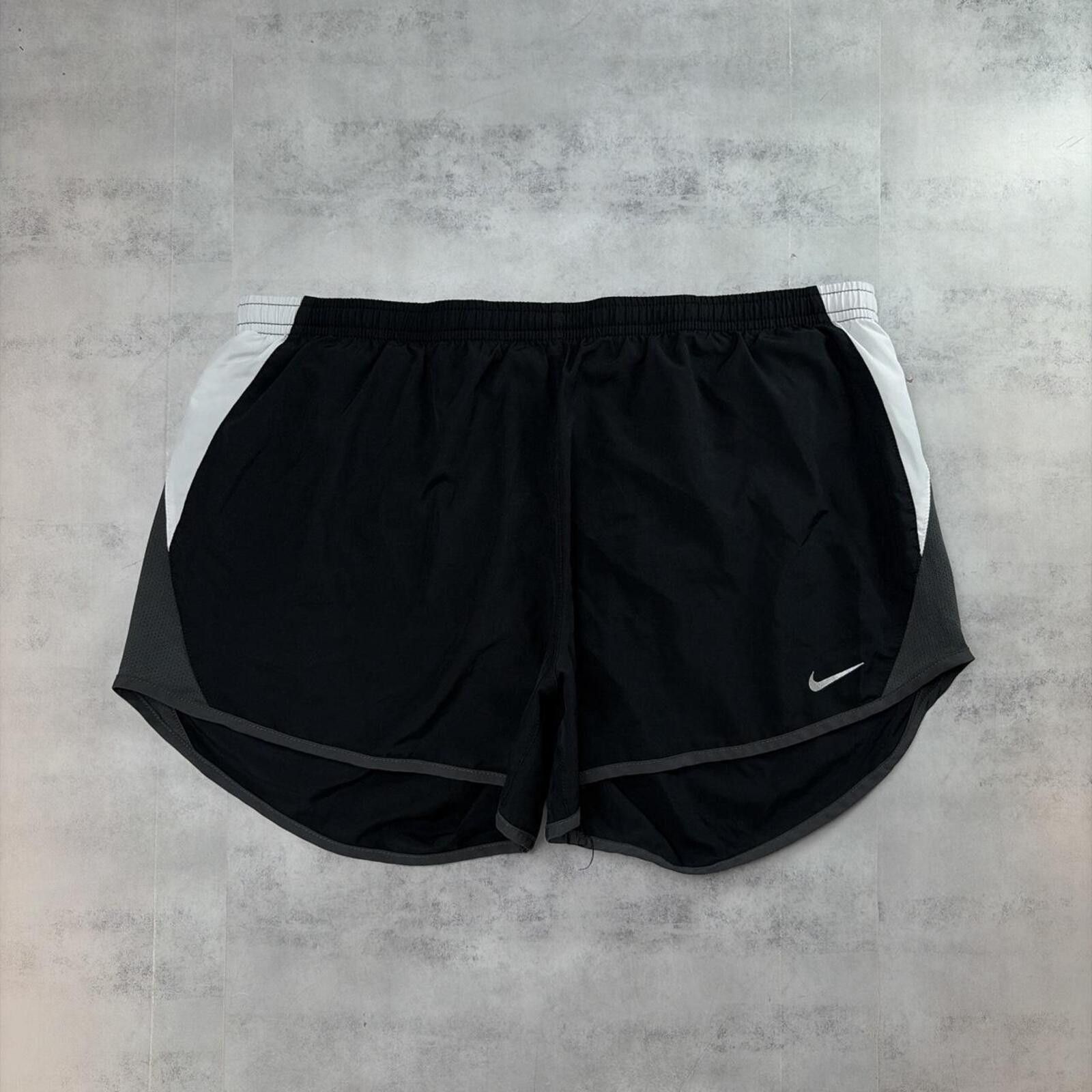 Nike Y2K Black Nike Swoosh Dri Fit Running Mini Shorts Size 36" / US 14 / IT 50 - 1 Thumbnail