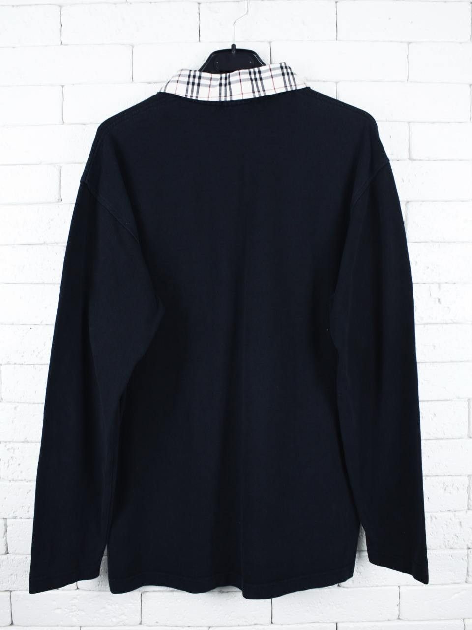 Burberry Burberry London Black Polo Shirt Nova Long Sleeve Vintage Size US L / EU 52-54 / 3 - 2 Thumbnail