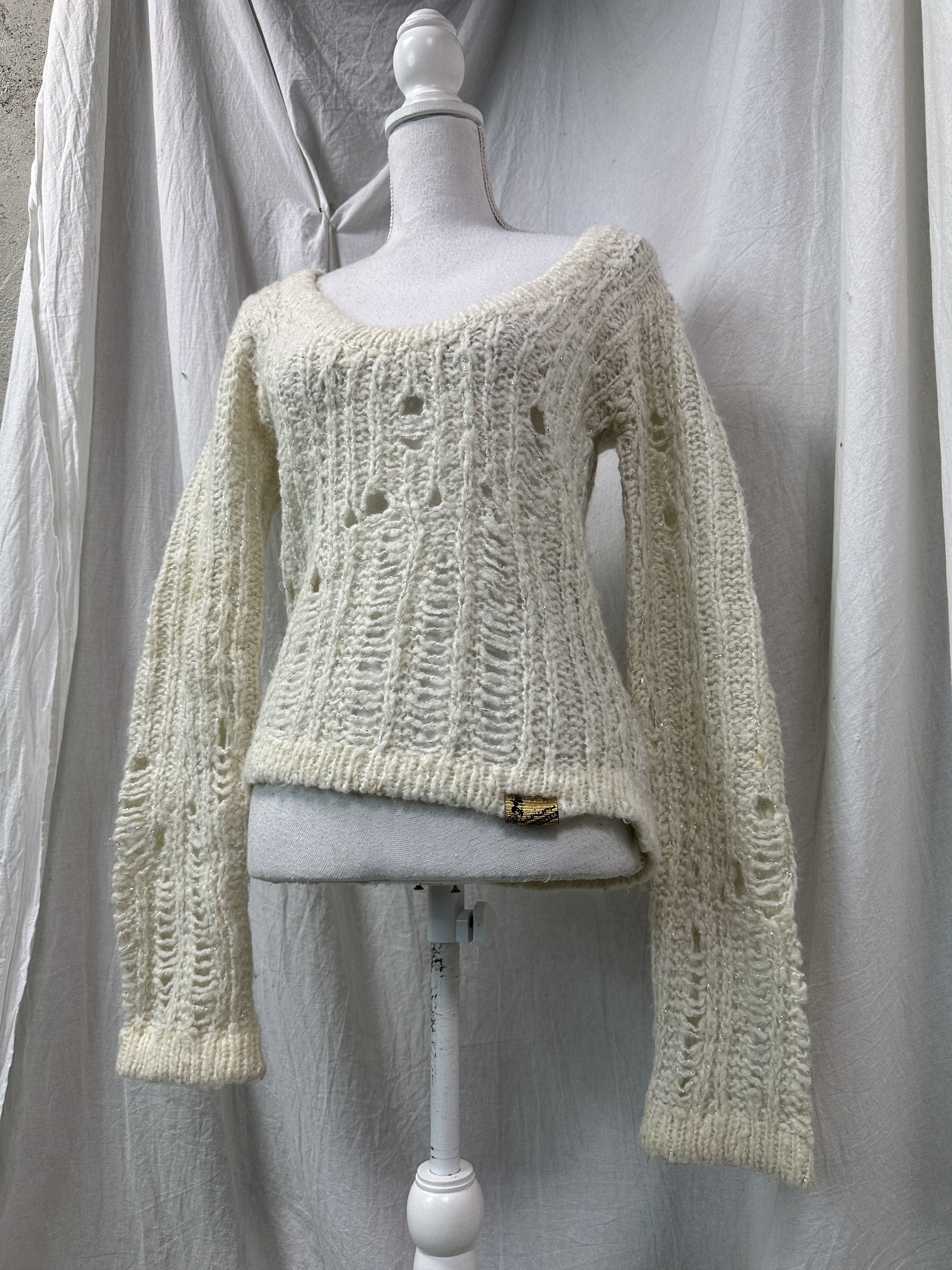 Diesel Vintage Avant Garde Distressed Mohair Diesel Sweater Y2K Size L / US 10 / IT 46 - 1 Thumbnail