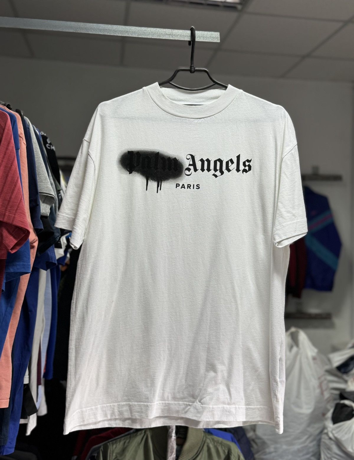 Palm Angels Palm Angels Luxury White Big Logo T-Shirt Size US M / EU 48-50 / 2 - 1 Thumbnail