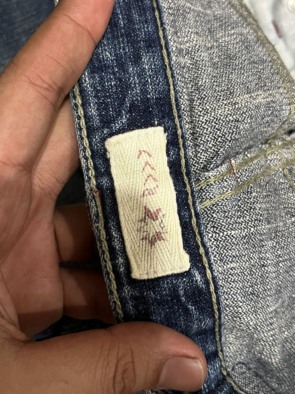 Vintage Vintage Japanese Brand Blue Whisker Washed Flare Jeans Size 30" / US 8 / IT 44 - 15 Thumbnail